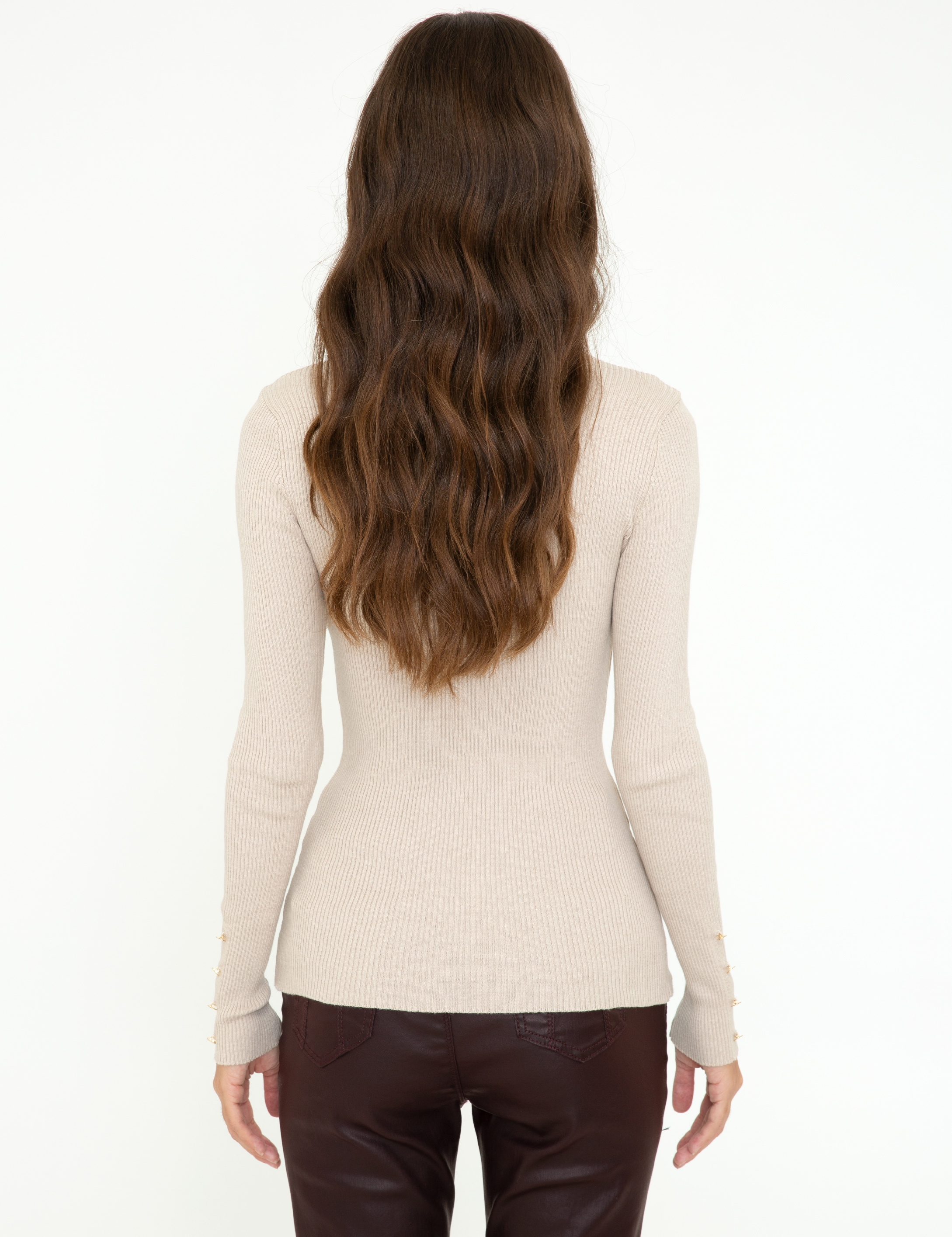 Krem Melanj Slim Fit Basic Kazak