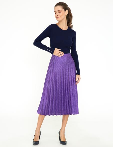 Lacivert Slim Fit Basic Kazak - 50244945011