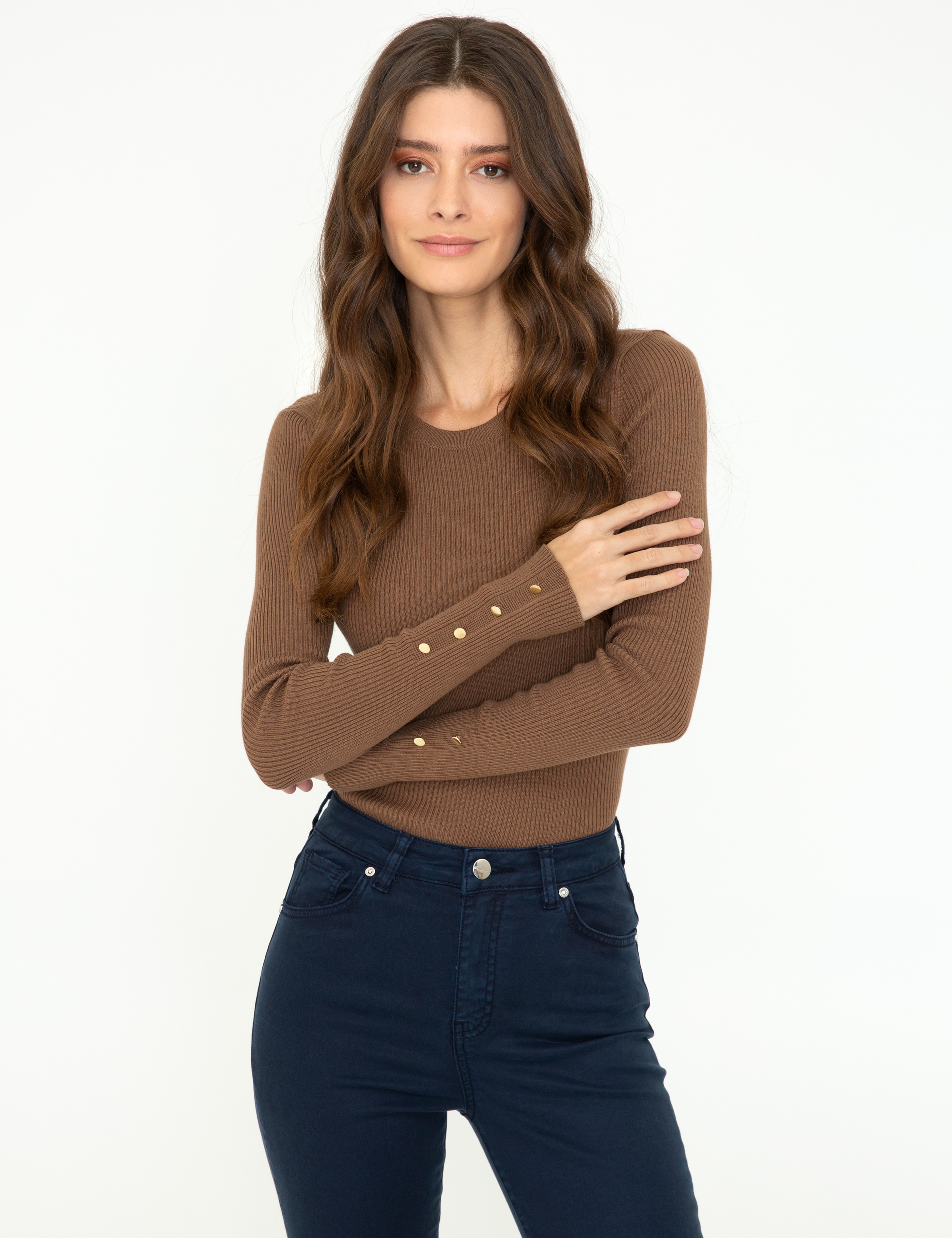 Coconut Slim Fit Basic Kazak - Image 1