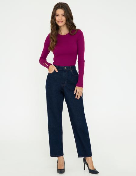 Menekşe Slim Fit Basic Kazak - 50244945056