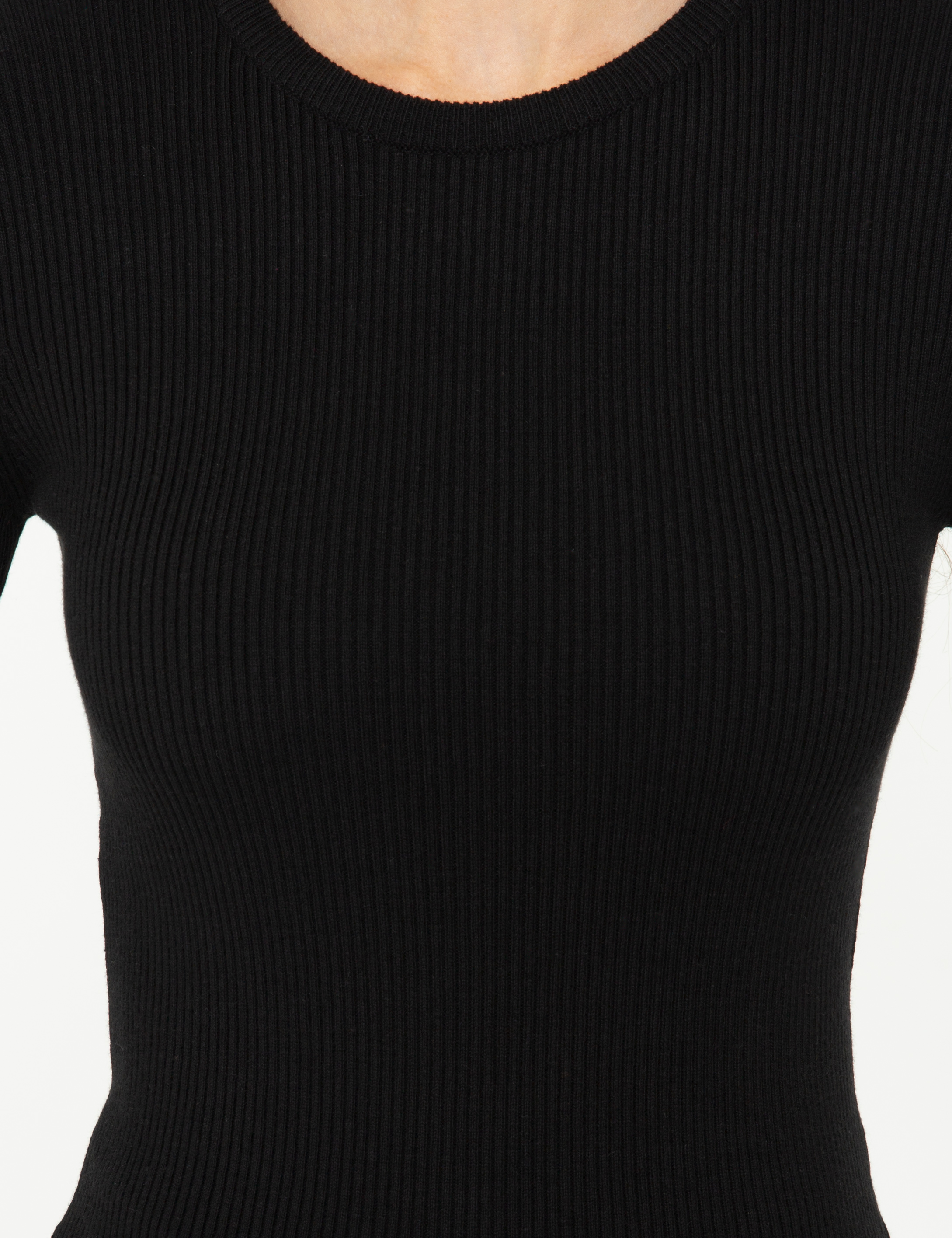 Siyah Slim Fit Basic Kazak