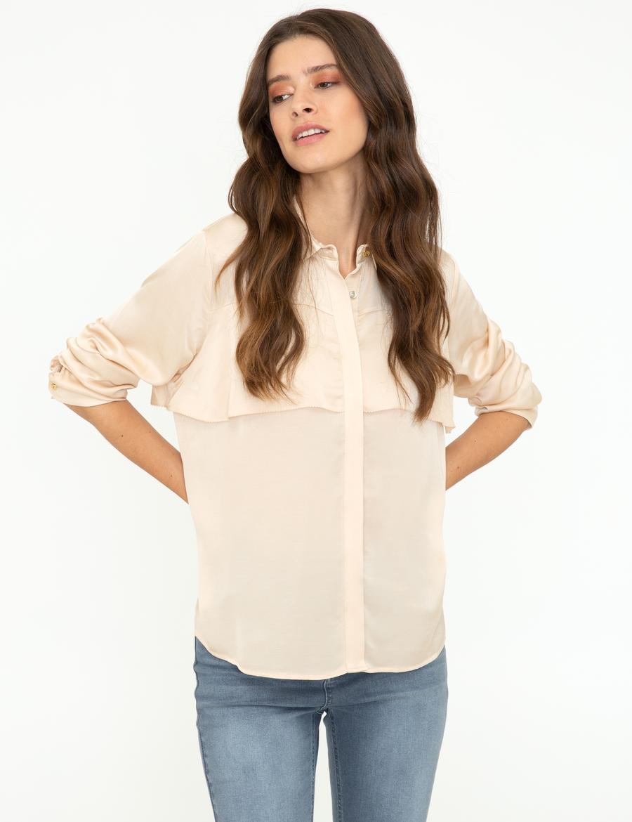 Kum Comfort Fit Uzun Kollu Gömlek