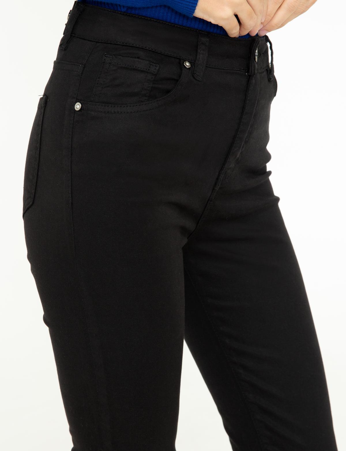 Siyah Skinny Fit Kanvas Pantolon - 50245013030