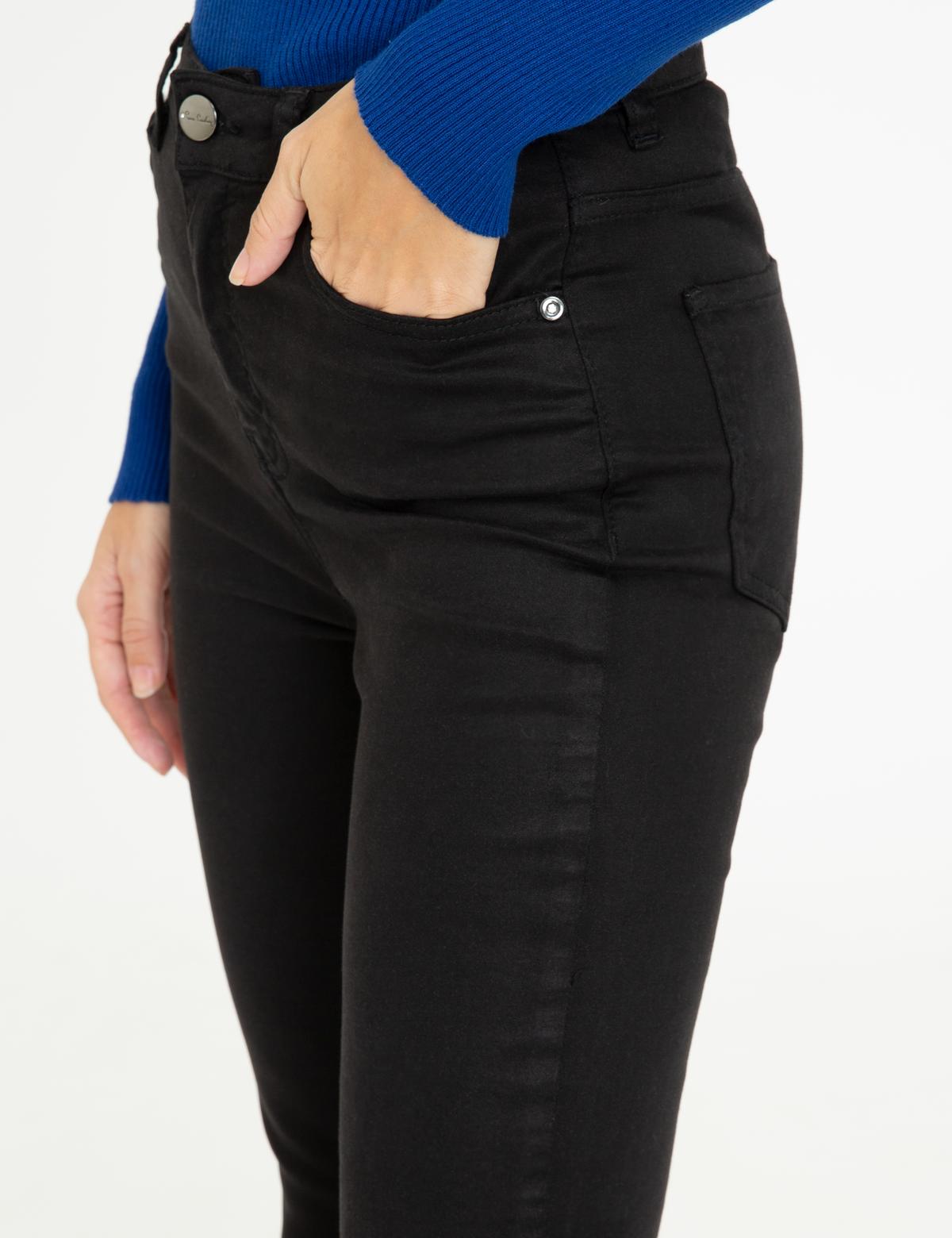 Siyah Skinny Fit Kanvas Pantolon - 50245013030