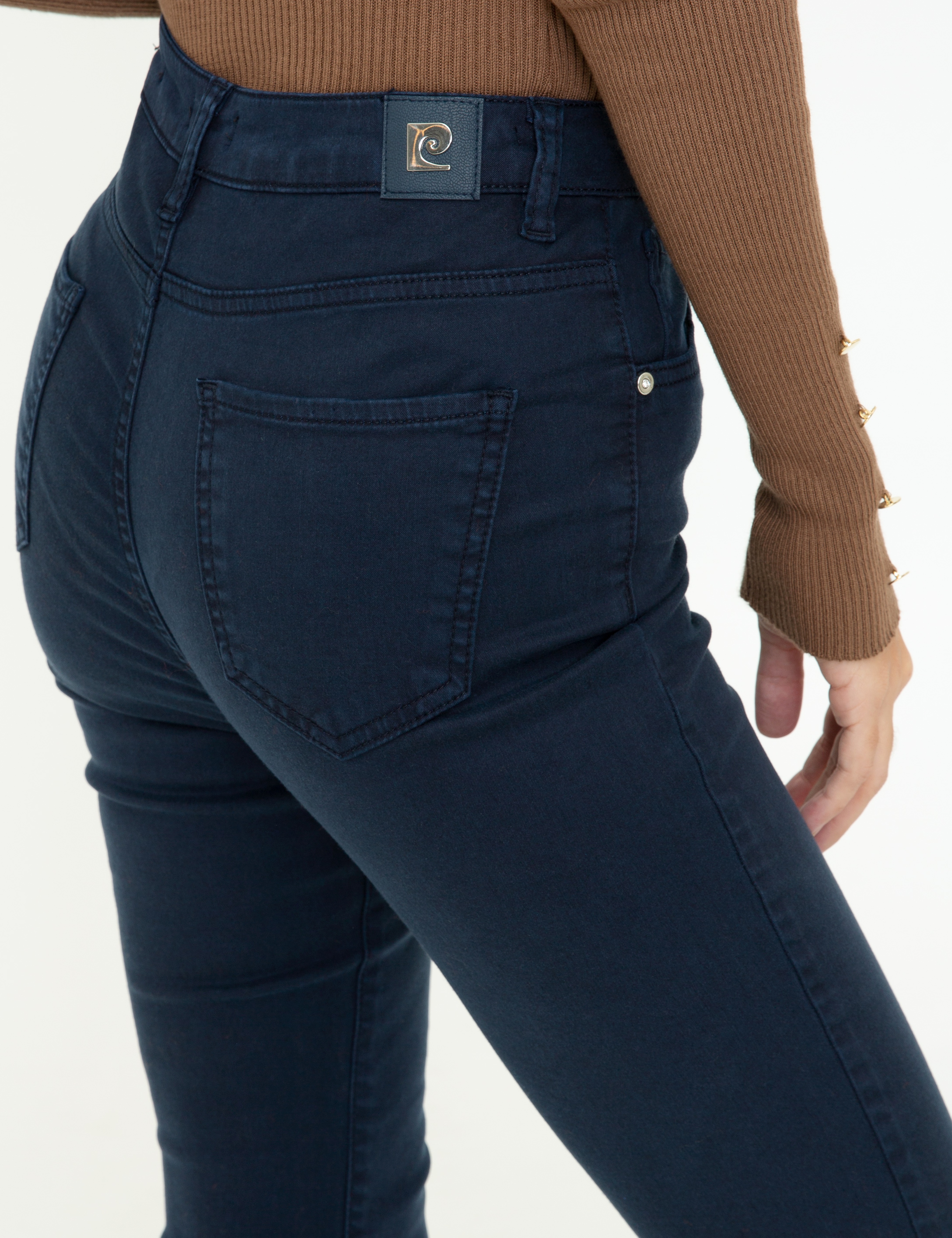 Lacivert Skinny Fit Kanvas Pantolon