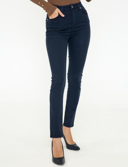 Lacivert Skinny Fit Kanvas Pantolon - 50245013045
