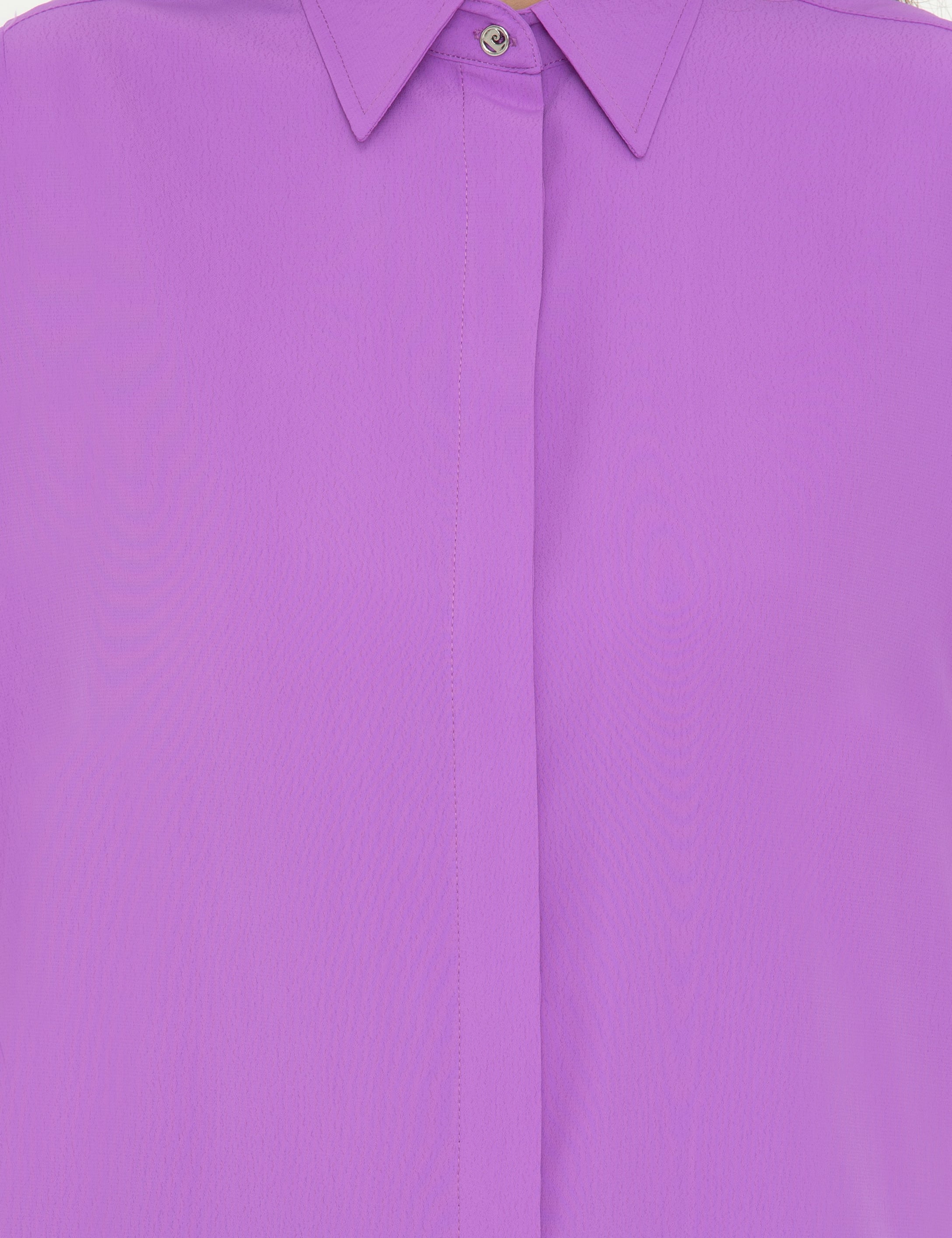 Lila Comfort Fit Uzun Kollu Gömlek - Image 6