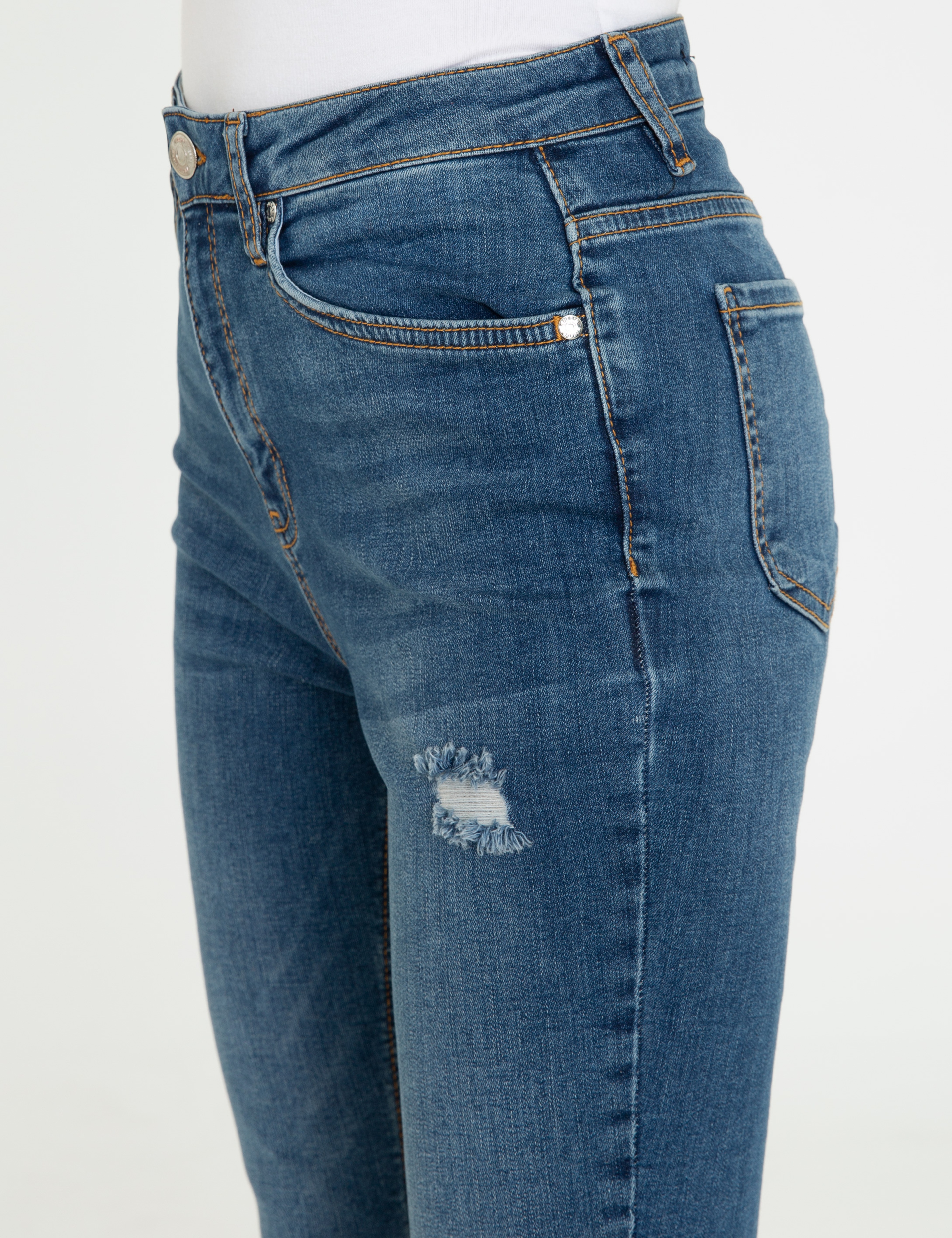 İndigo Skinny Fit Jean Pantolon - Image 5