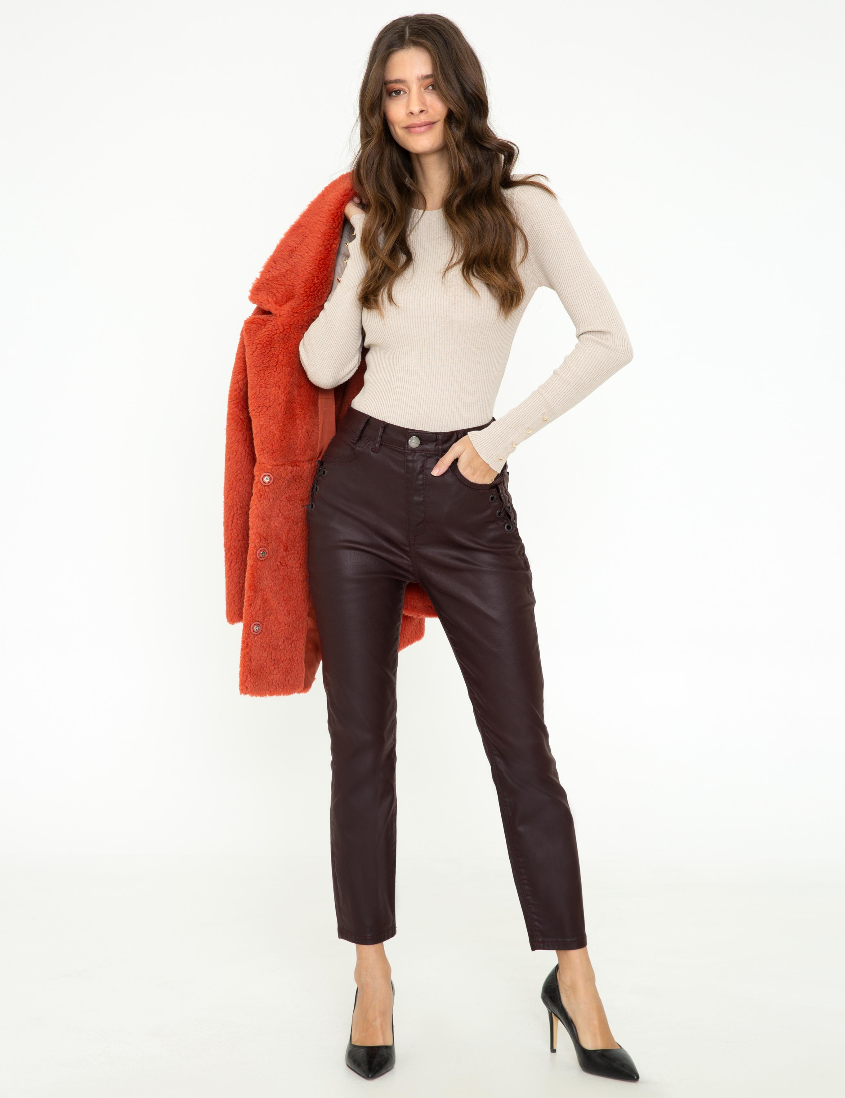 Bordo Slim Fit Jean Pantolon