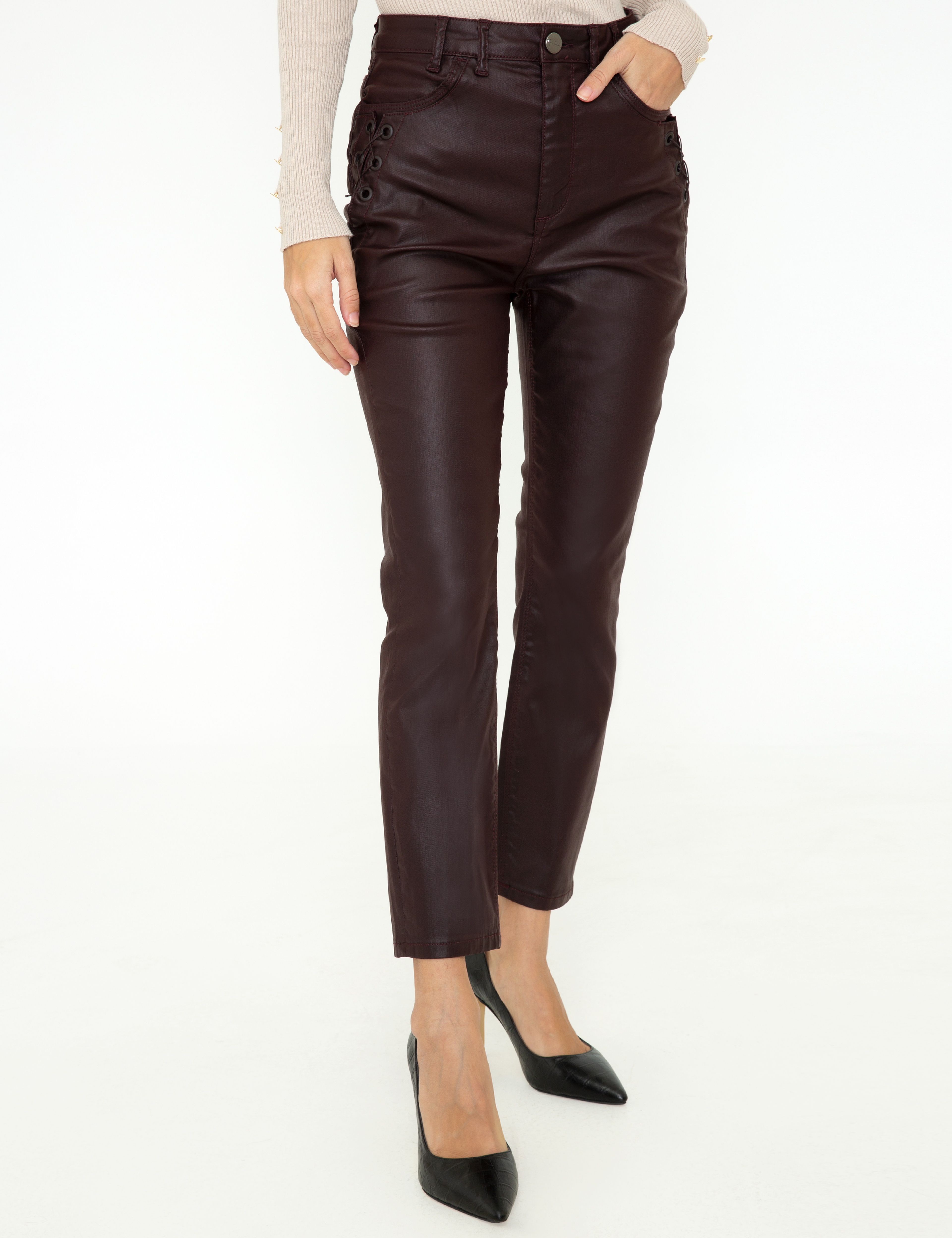 Bordo Slim Fit Jean Pantolon - Image 2