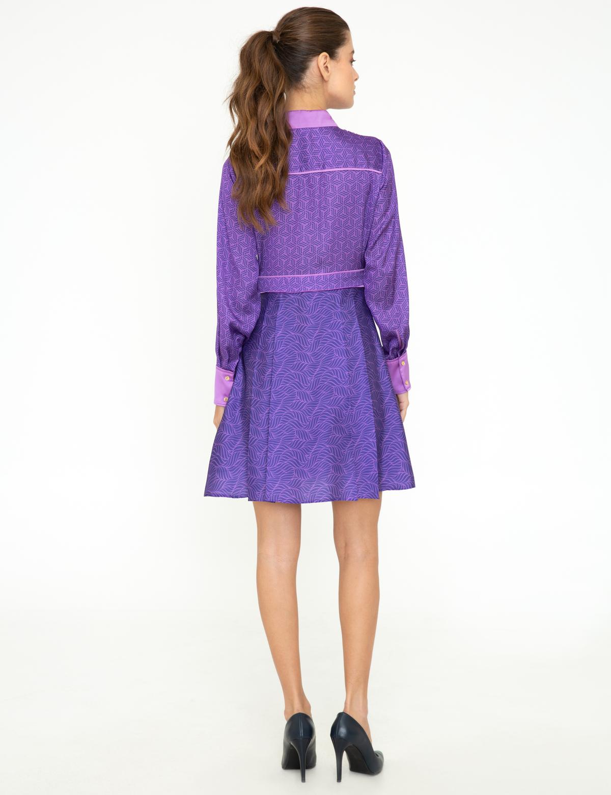 Menekşe Dokuma Elbise - 50244972003