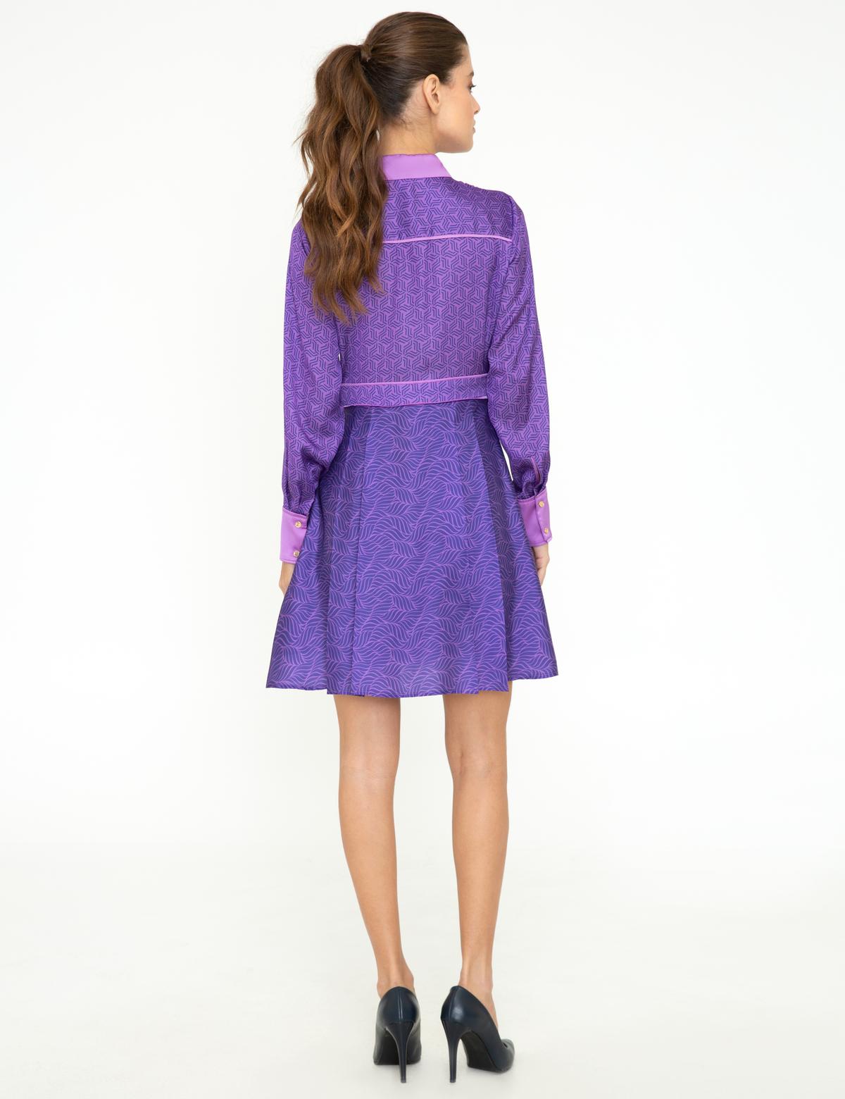 Menekşe Dokuma Elbise - 50244972003