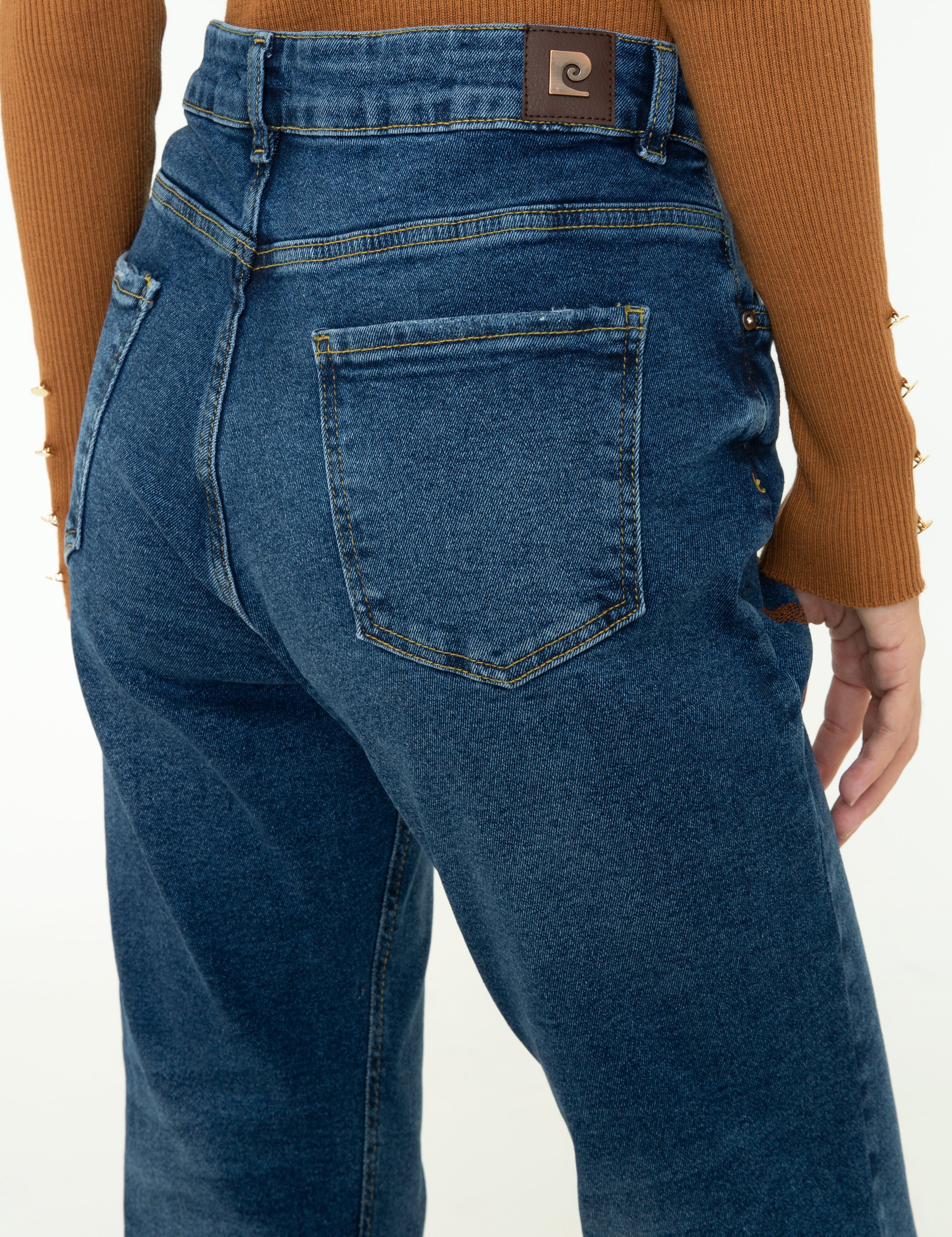 İndigo Mom Fit Jean Pantolon - Image 6
