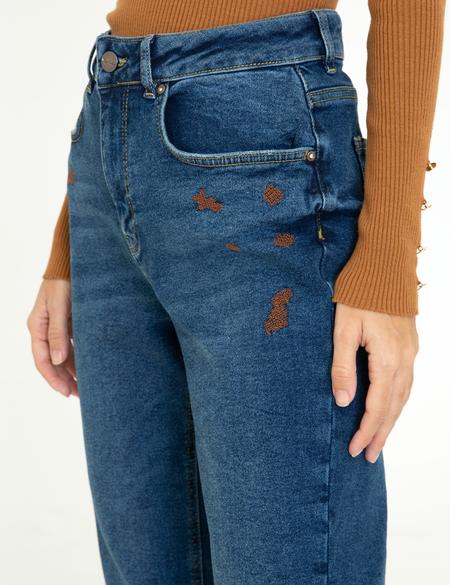 İndigo Mom Fit Jean Pantolon - 50244974004