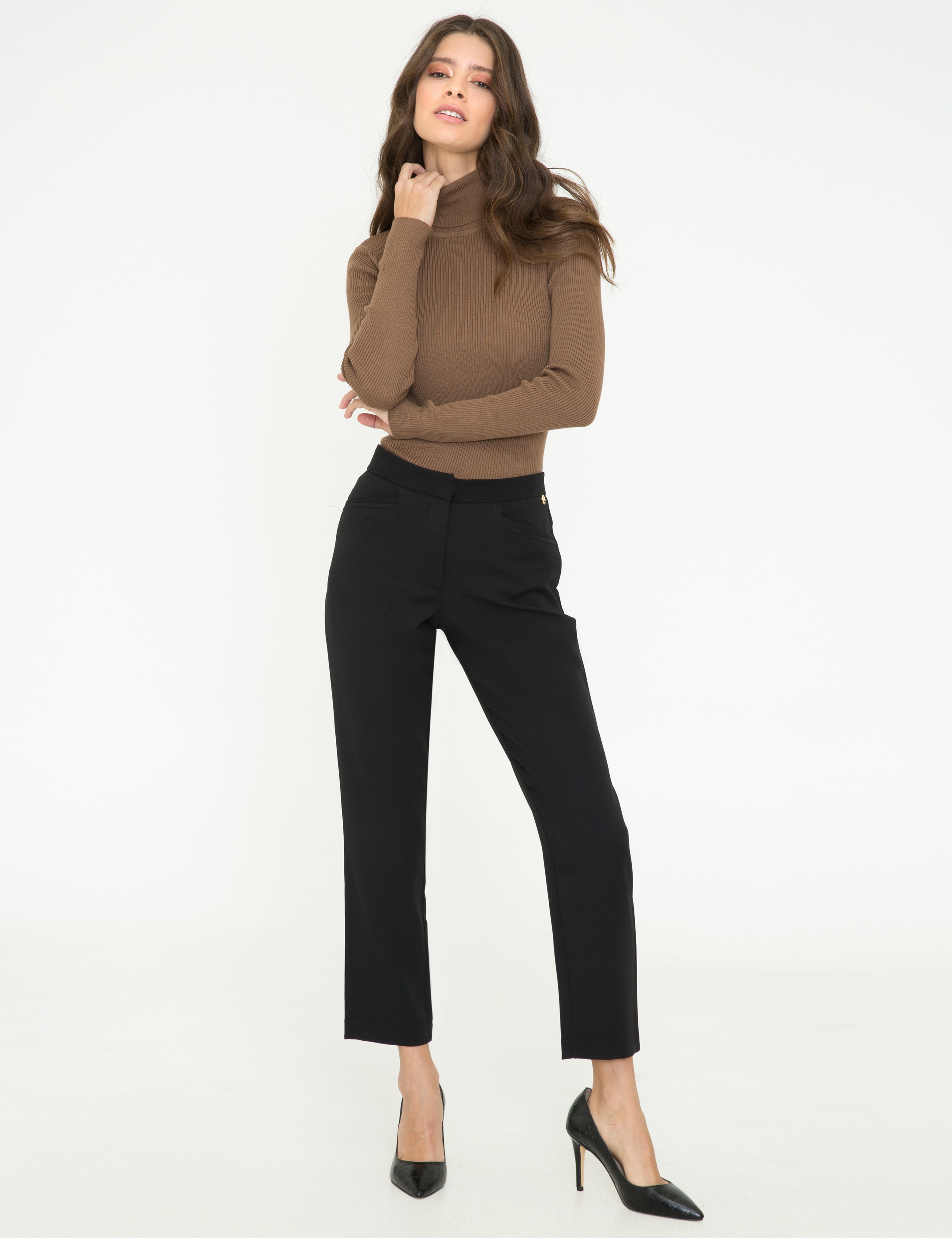 Siyah Slim Fit Kumaş Pantolon