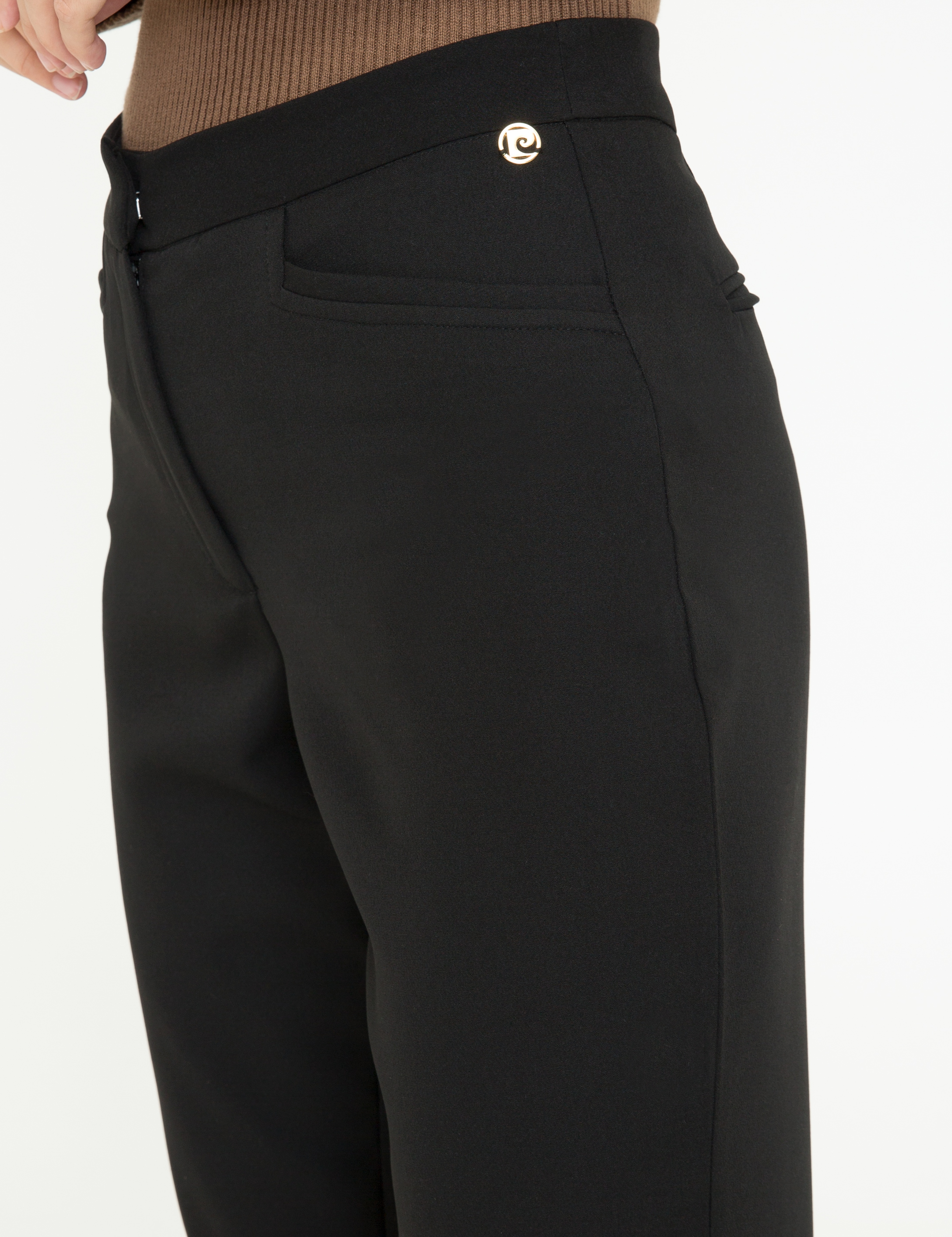 Siyah Slim Fit Kumaş Pantolon - Image 2