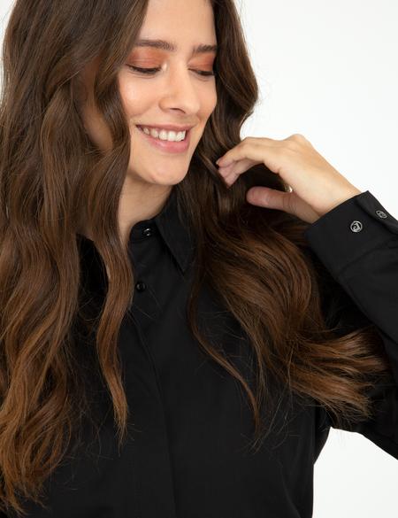 Siyah Comfort Fit Uzun Kollu Gömlek - 50245001006