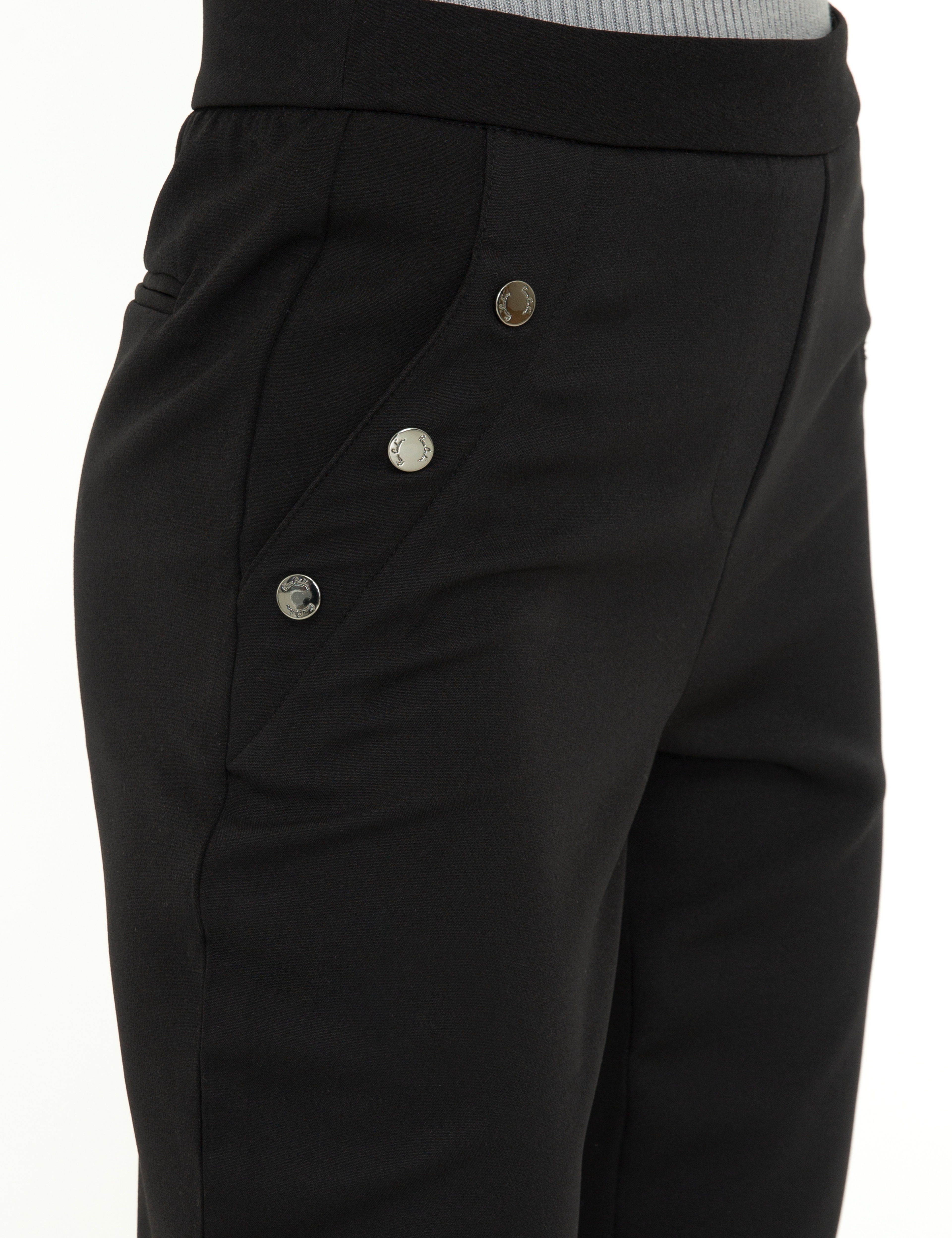 Siyah Slim Fit Kumaş Pantolon - Image 7
