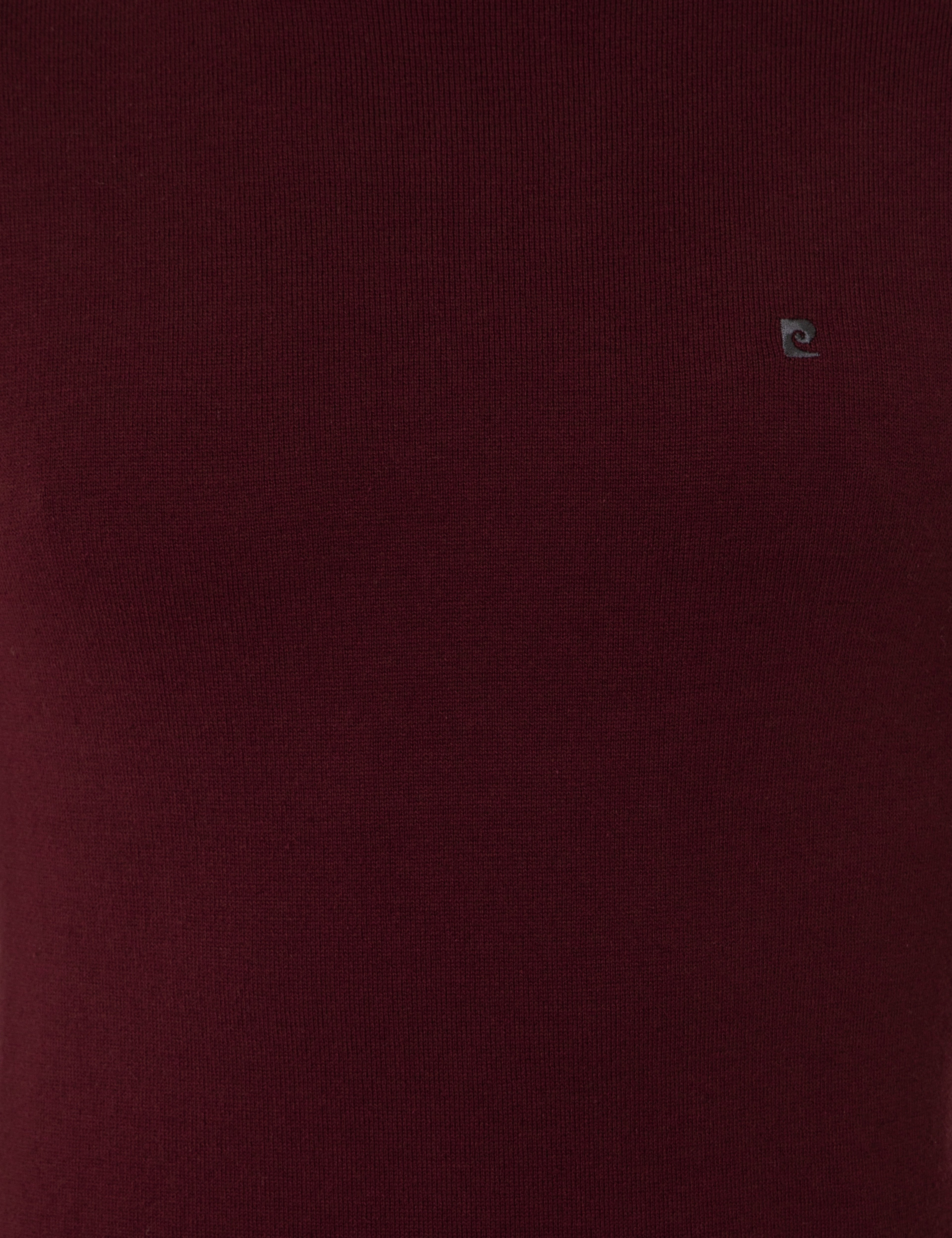 Bordo Slim Fit Balıkçı Yaka Basic Triko Kazak