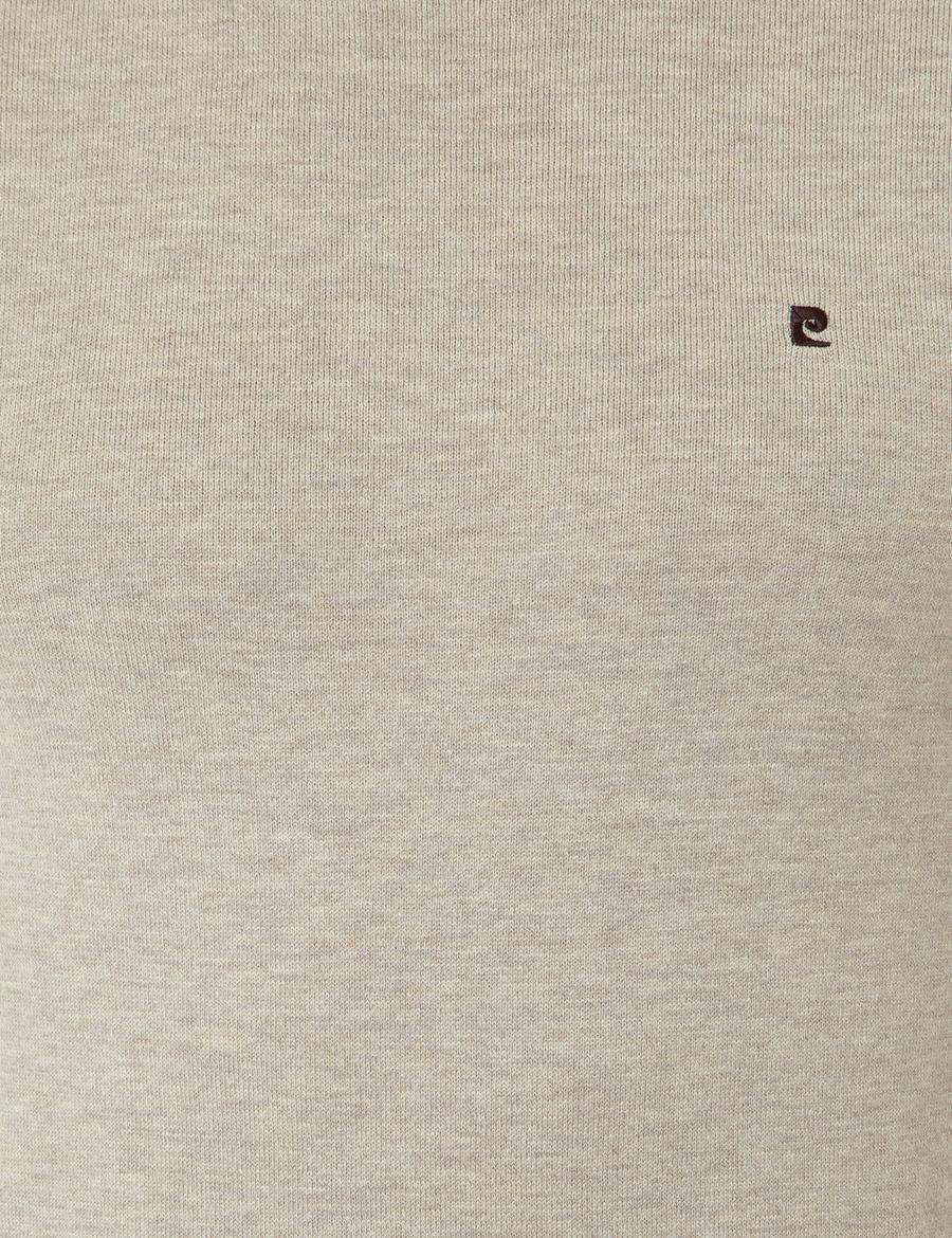 Kum Melanj Slim Fit Basic Triko Kazak