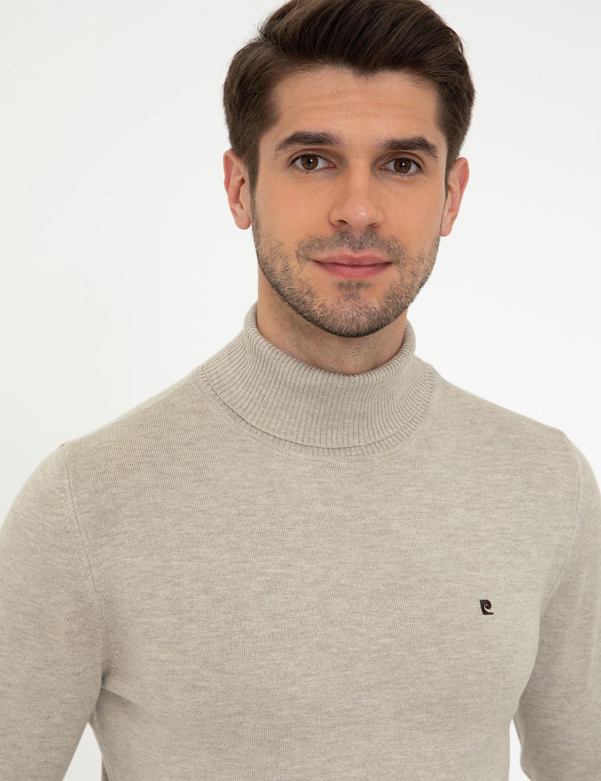 Kum Melanj Slim Fit Basic Triko Kazak - 50248583053