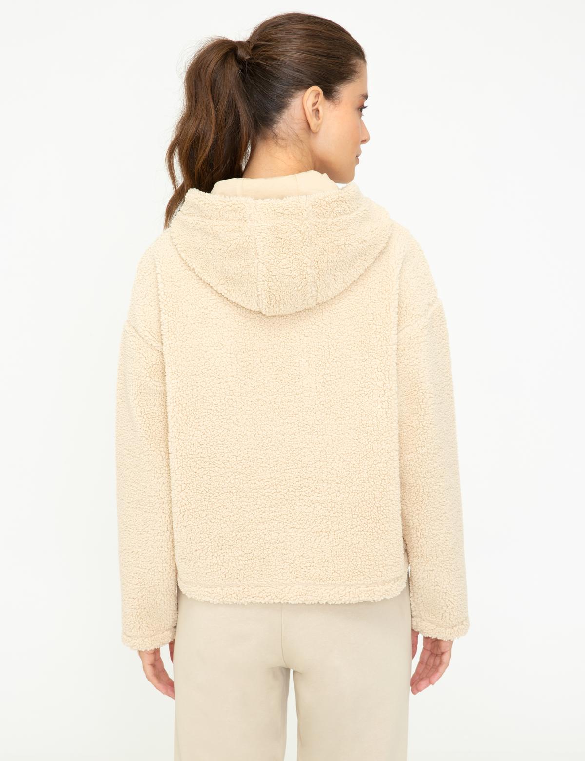 Camel Crop Top Sweatshirt - 50244908014
