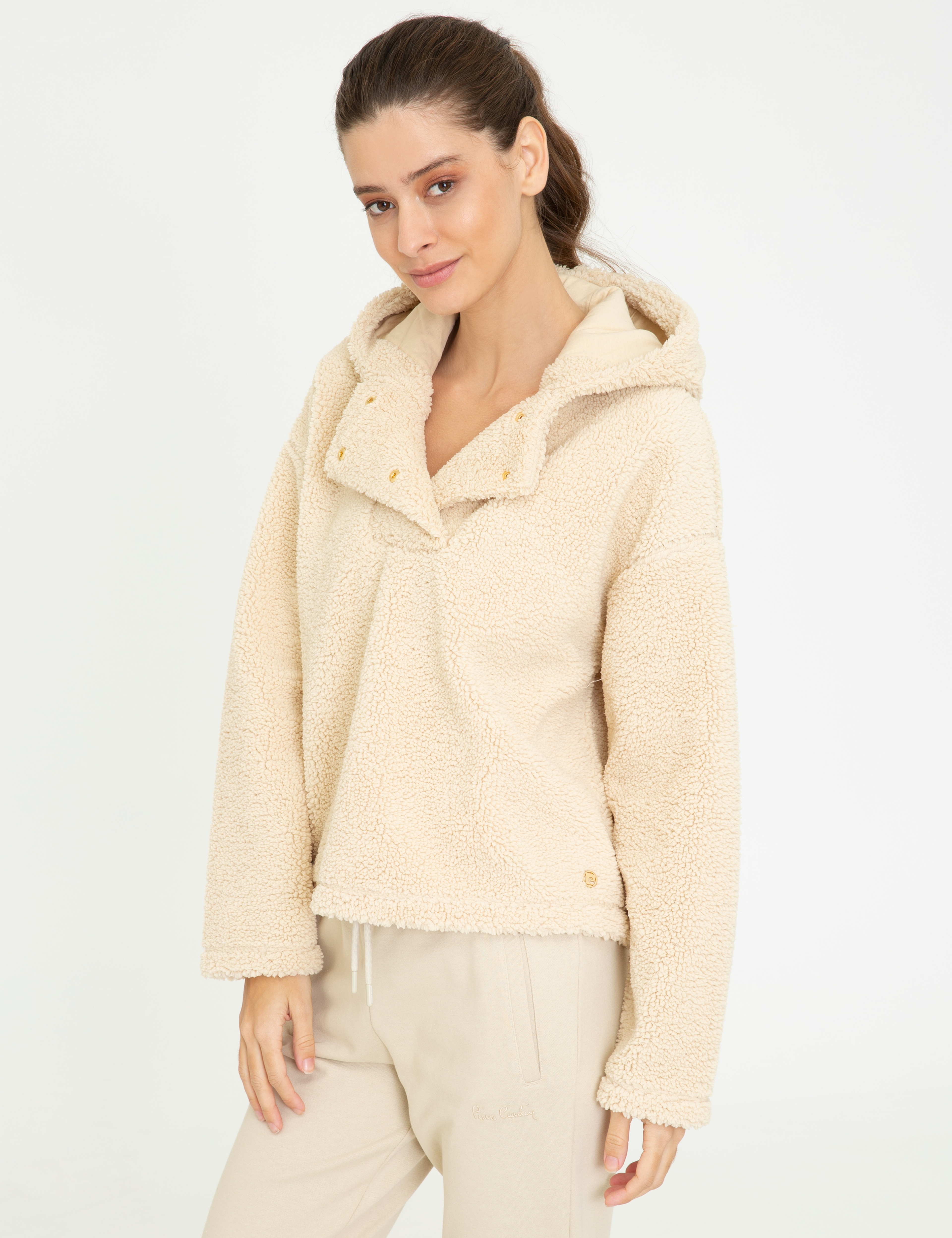 Camel Crop Top Sweatshirt
