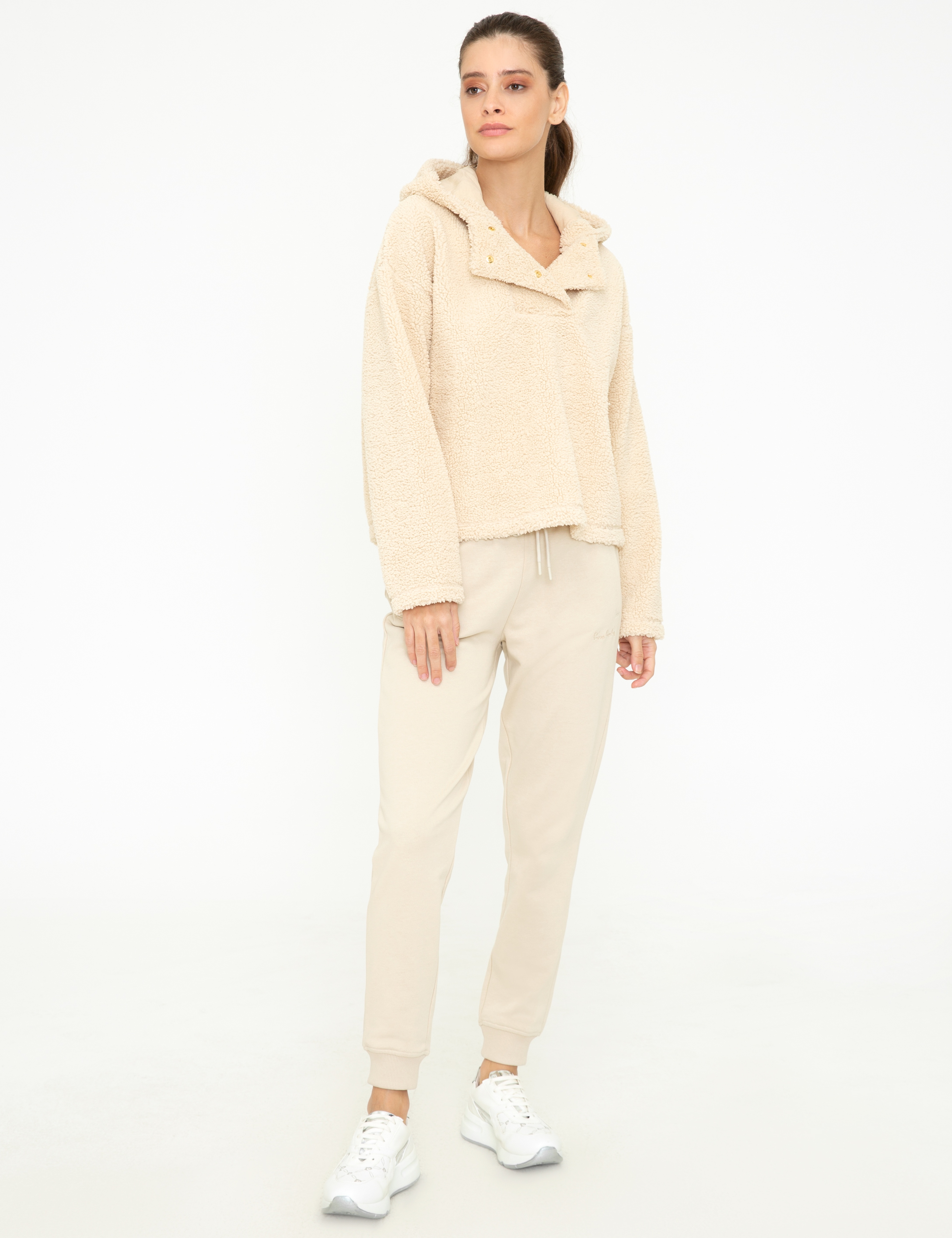 Camel Crop Top Sweatshirt