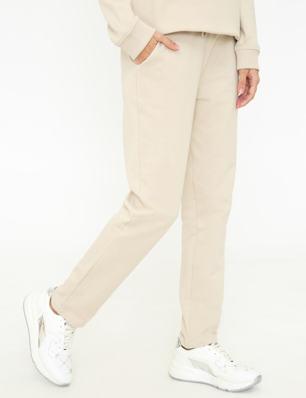 Bej Slim Fit Eşofman Altı - 50248472007