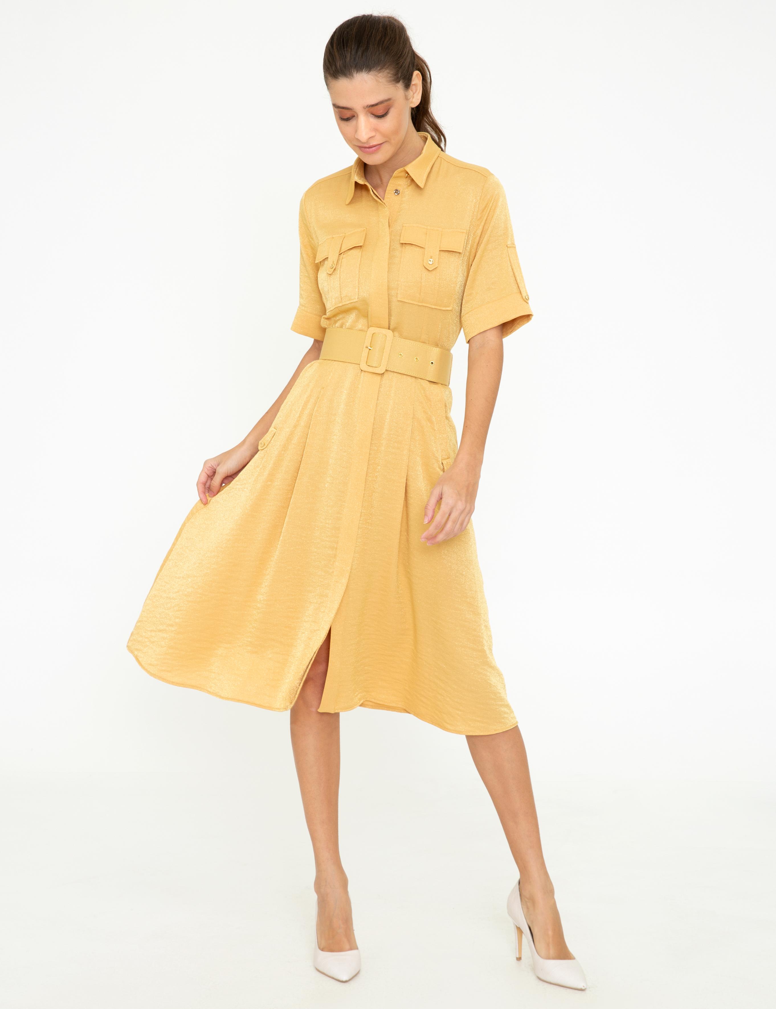 Safran Dokuma Elbise