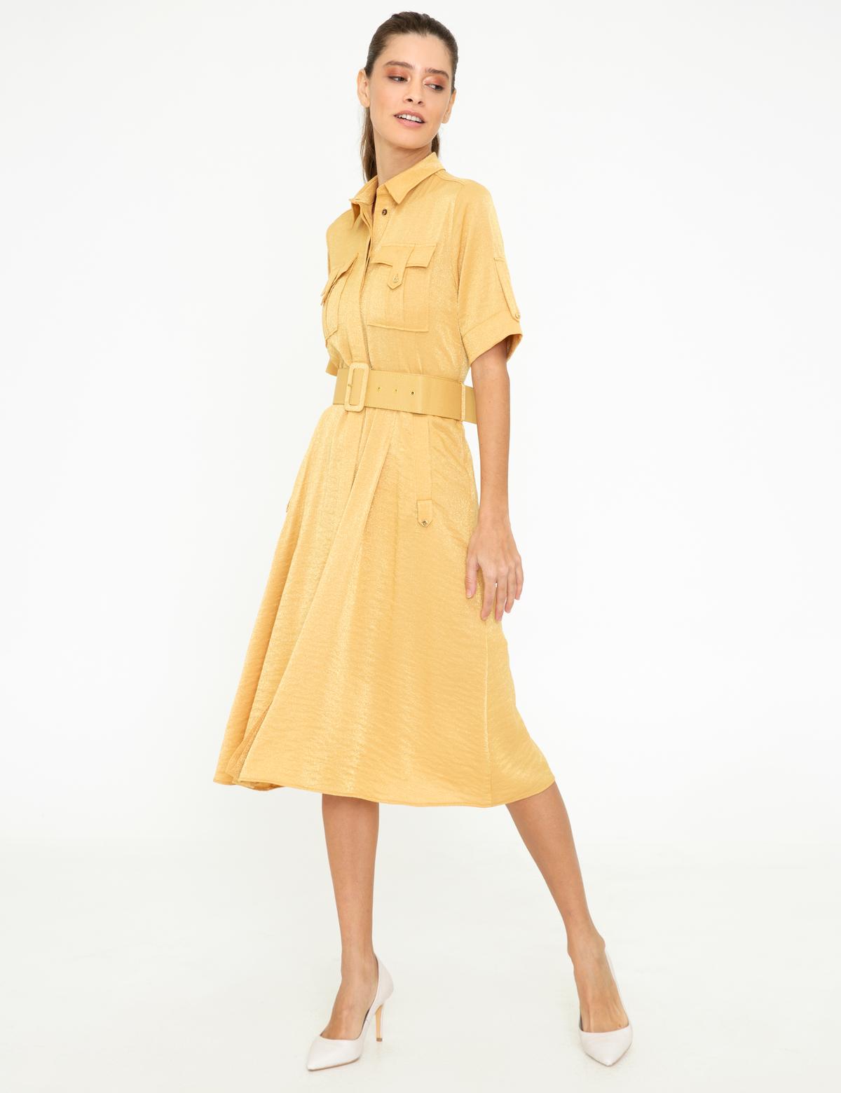 Safran Dokuma Elbise - 50244941016