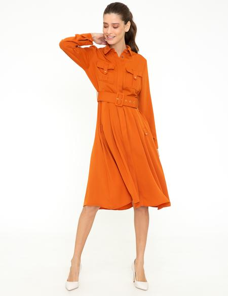 Tarçın Dokuma Elbise - 50245009013