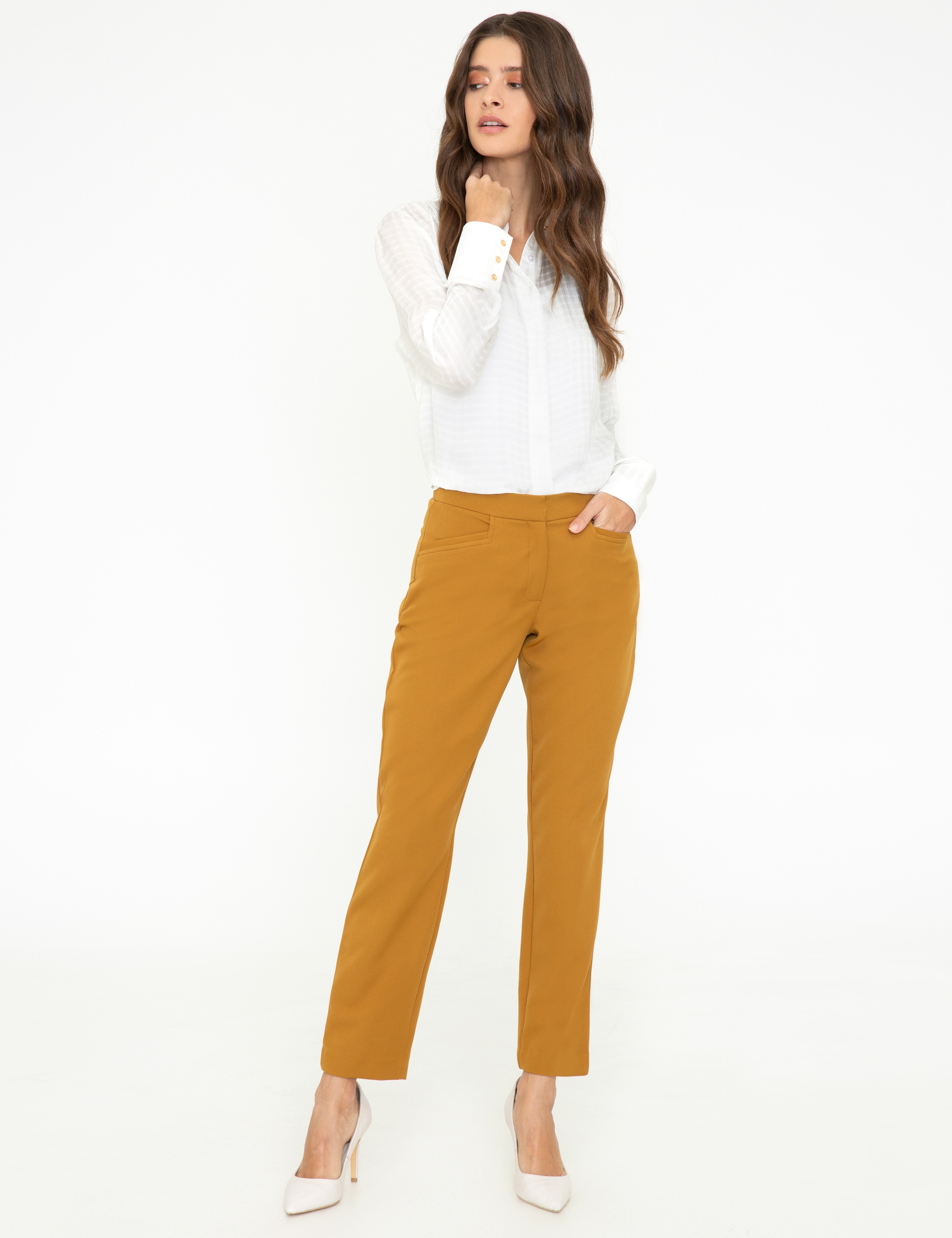 Camel Slim Fit Kumaş Pantolon - Image 1