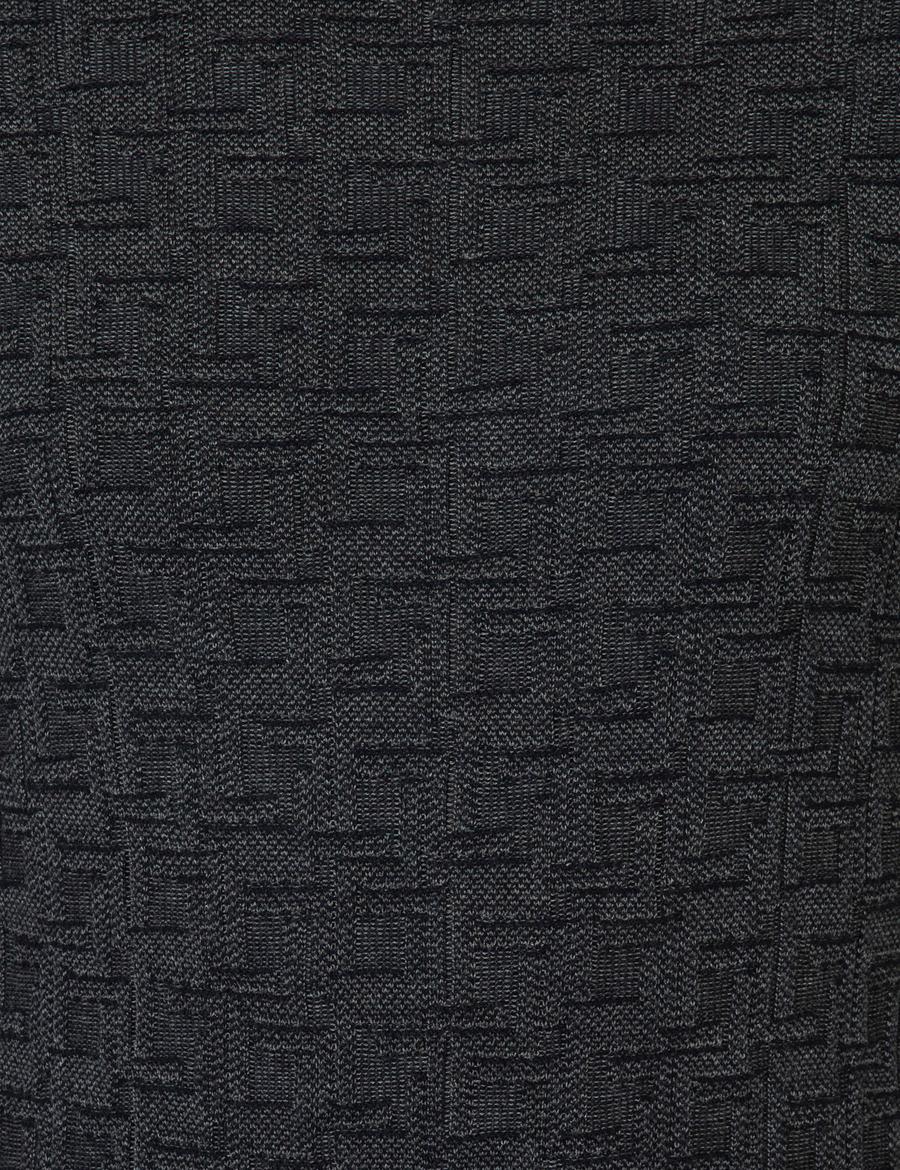 Lacivert Slim Fit Bisiklet Yaka Triko Kazak