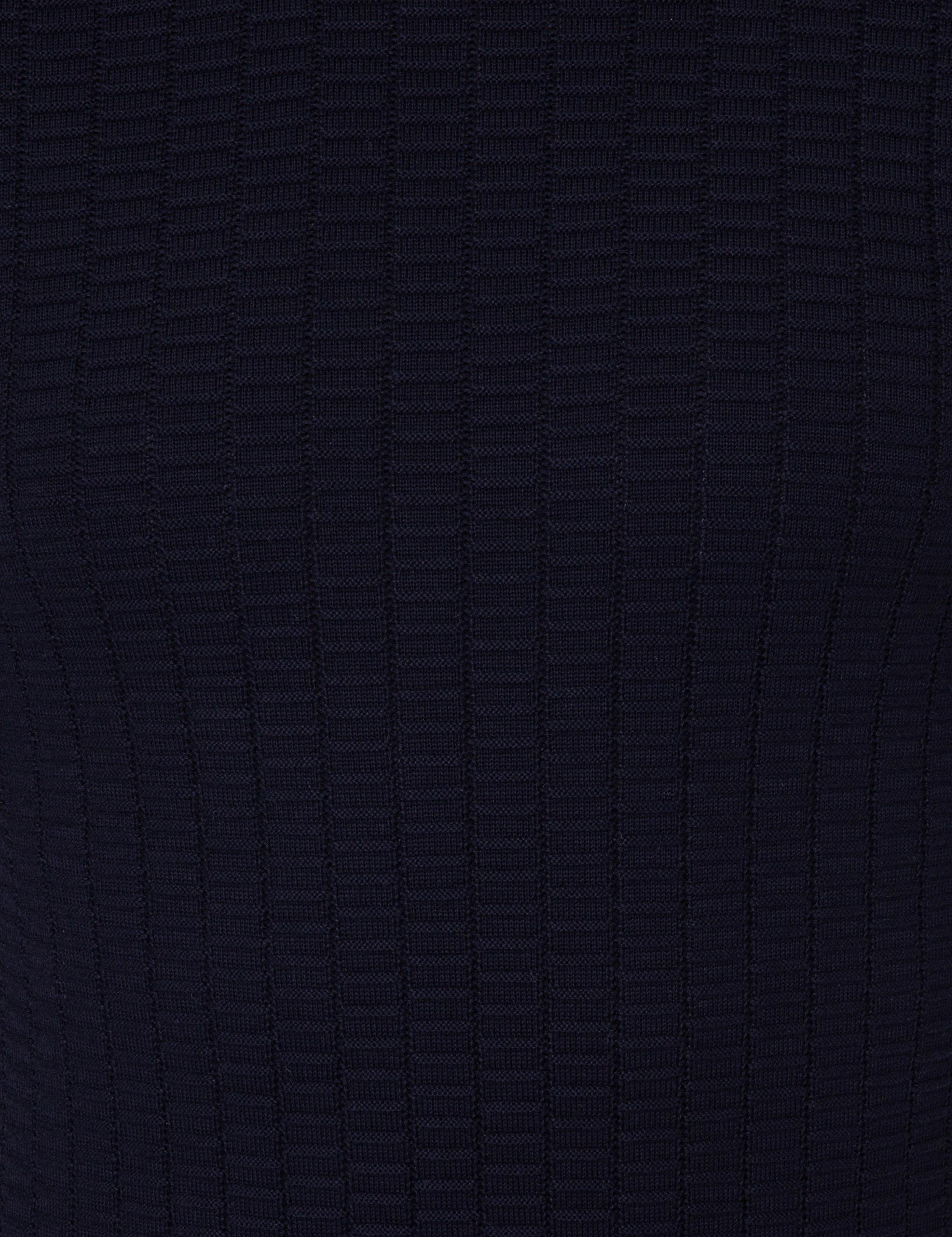 Lacivert Slim Fit Balıkçı Yaka Triko Kazak