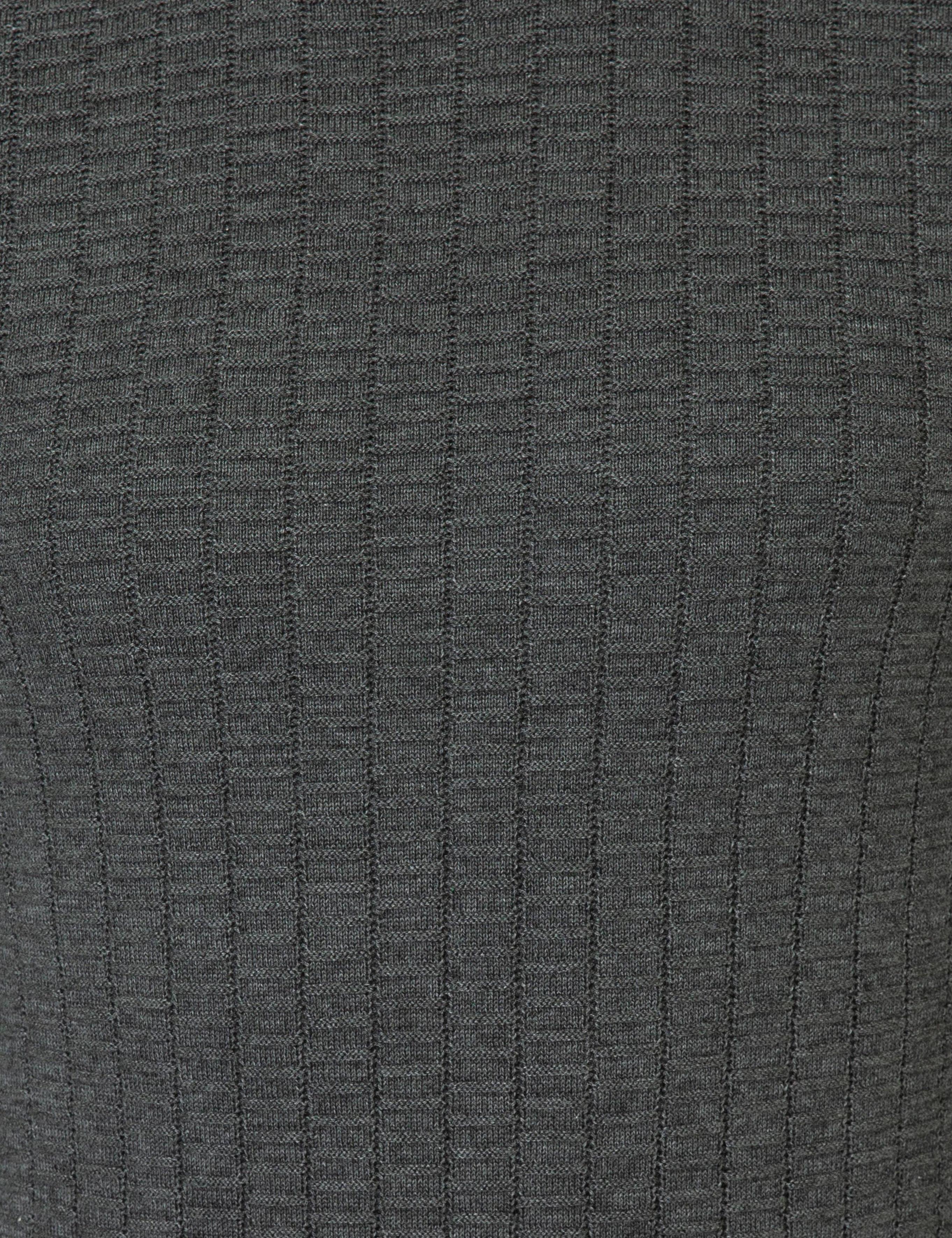 Gri Melanj Slim Fit Balıkçı Yaka Triko Kazak