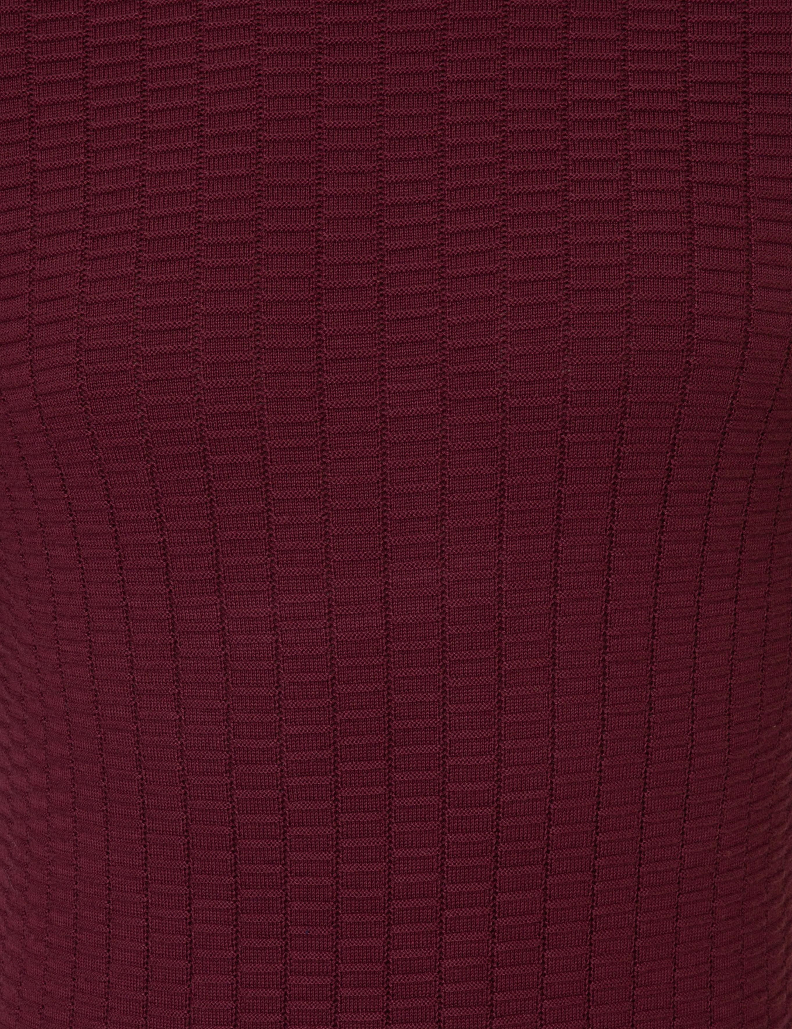 Bordo Slim Fit Balıkçı Yaka Triko Kazak