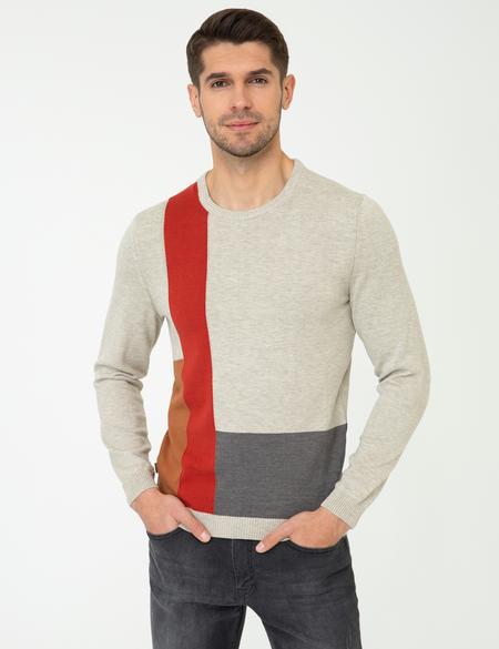 Kum Melanj Slim Fit Bisiklet Yaka Triko Kazak - 50240605028