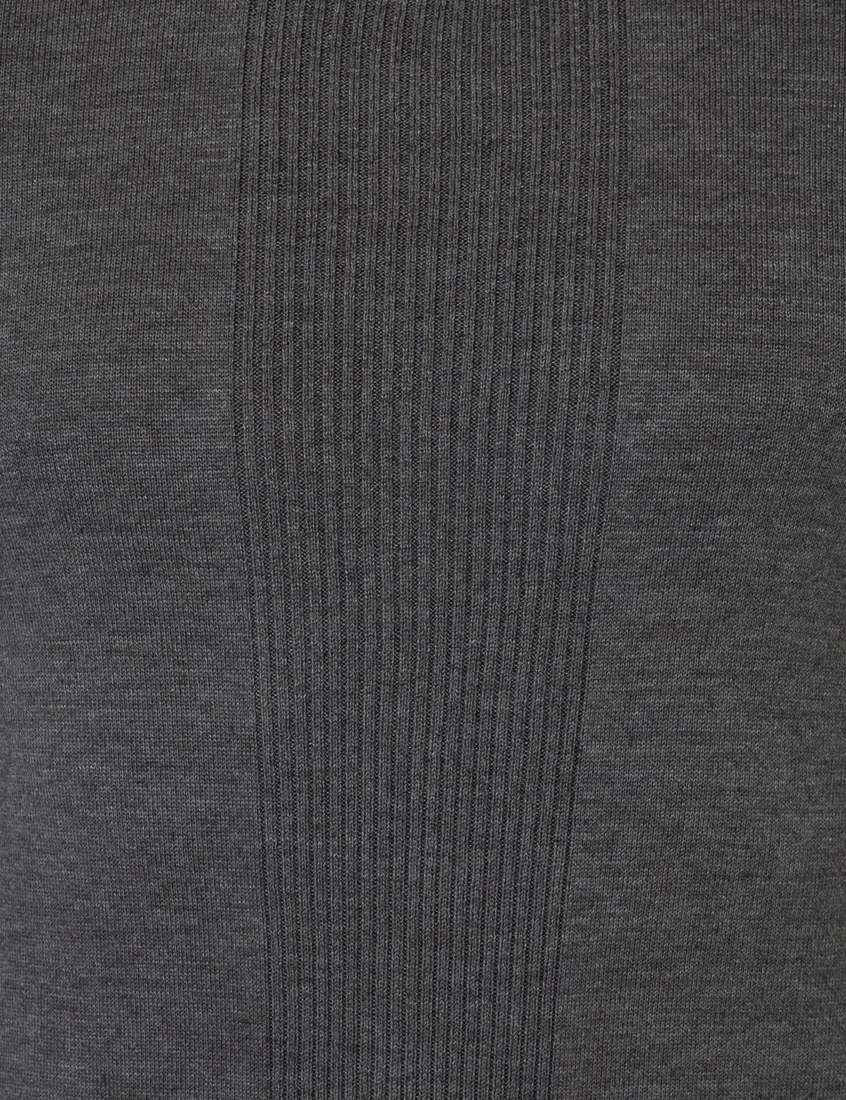 Gri Melanj Slim Fit Bisiklet Yaka Triko Kazak - 50241438011