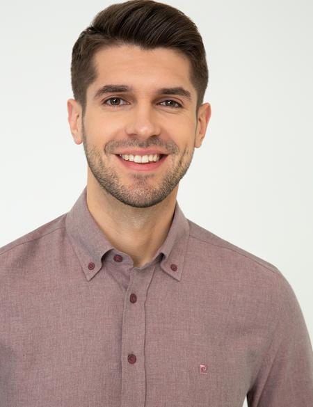 Bordo Slim Fit Gömlek - 50247918023