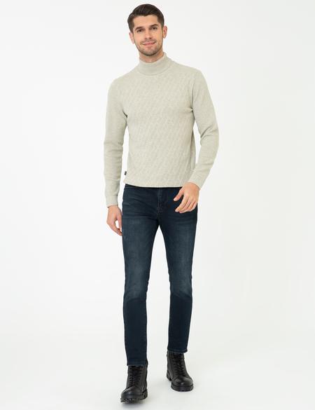 Kum Melanj Slim Fit Kazak - 50241049027