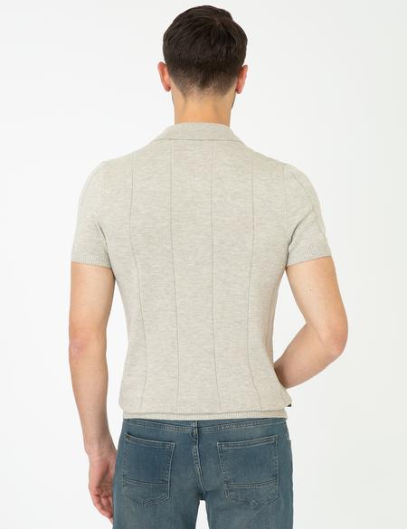 Kum Melanj Slim Fit Polo Yaka Triko Tişört - 50241458046