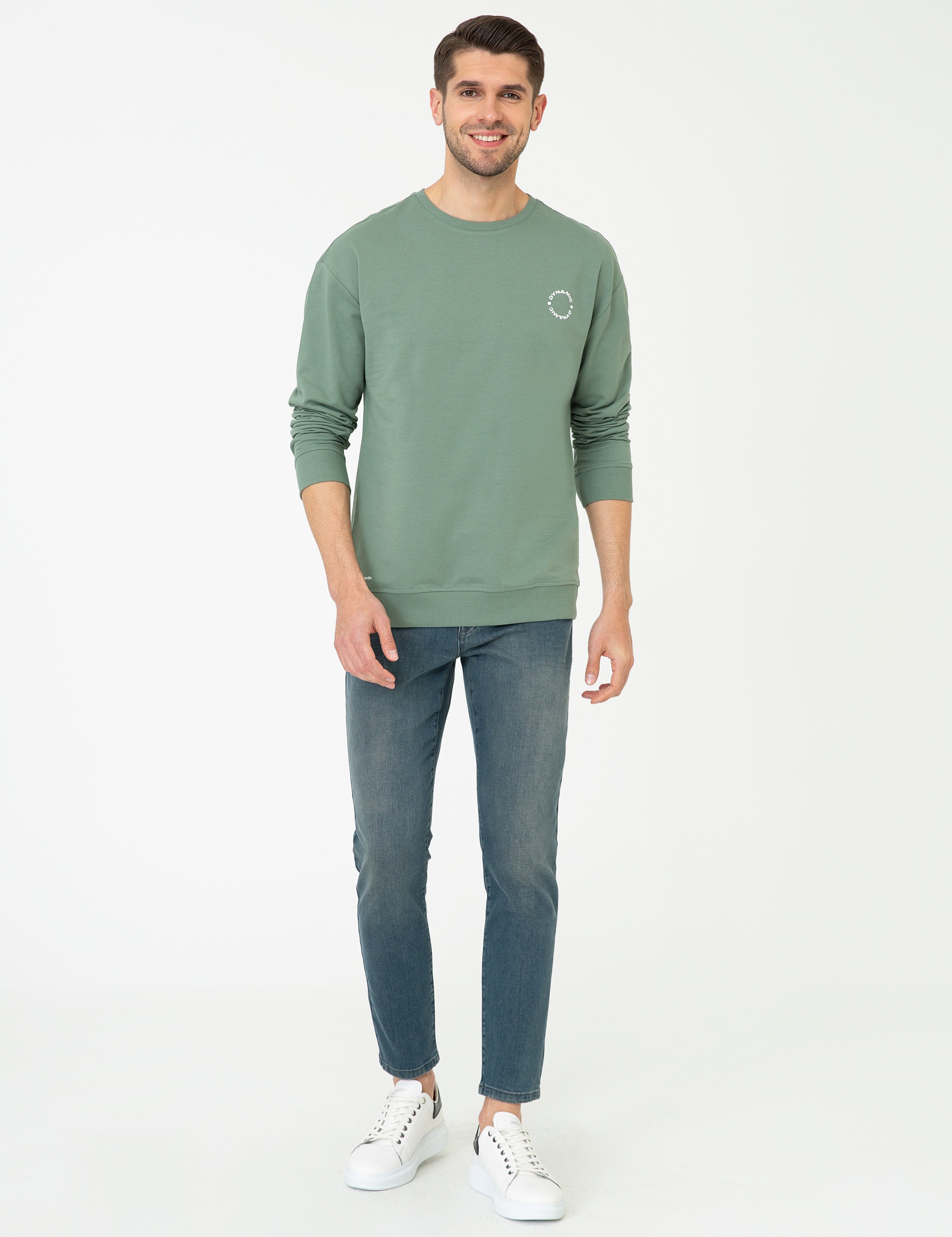 Yeşil Comfort Fit Sweatshirt - Image 5
