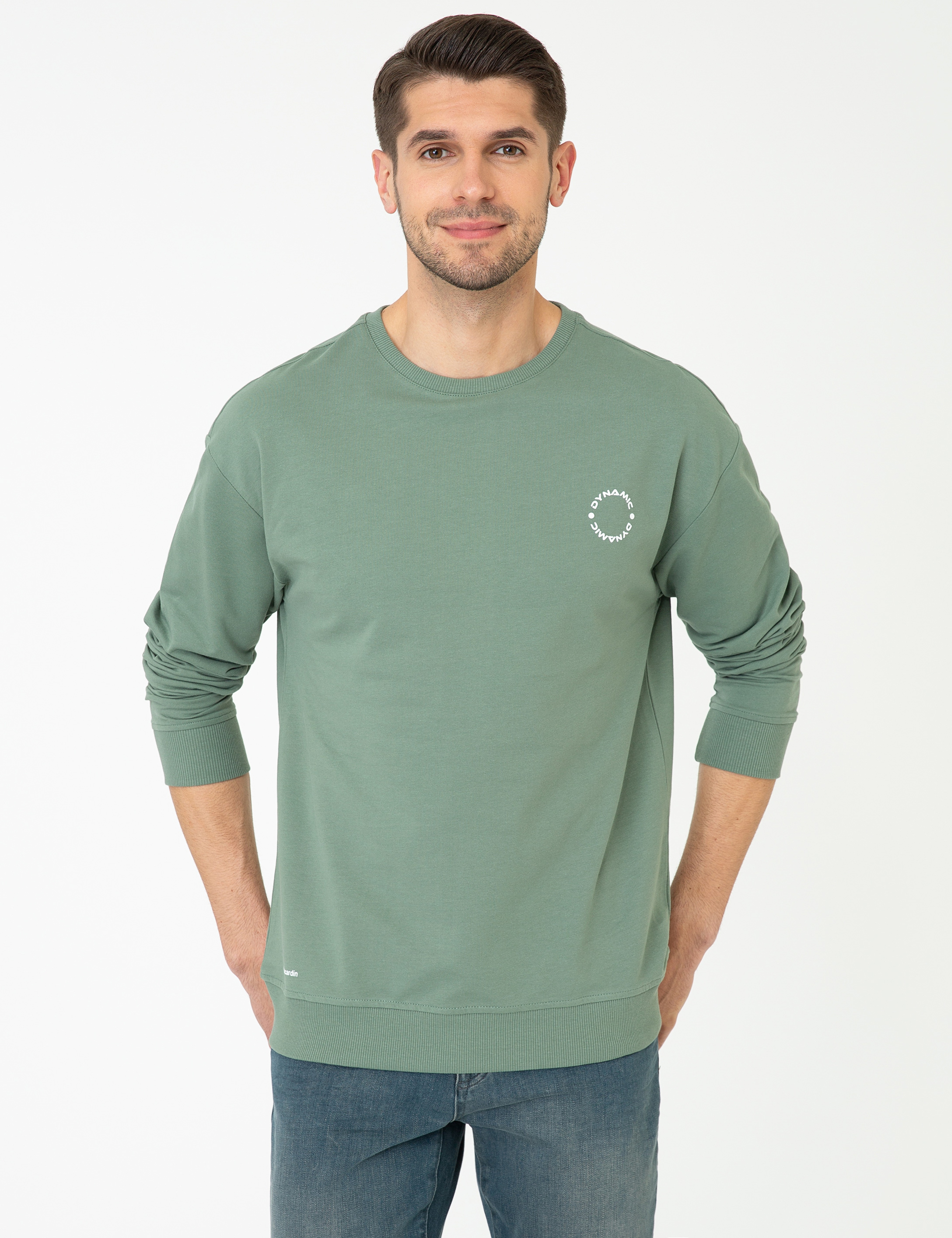 Yeşil Comfort Fit Sweatshirt - Image 3