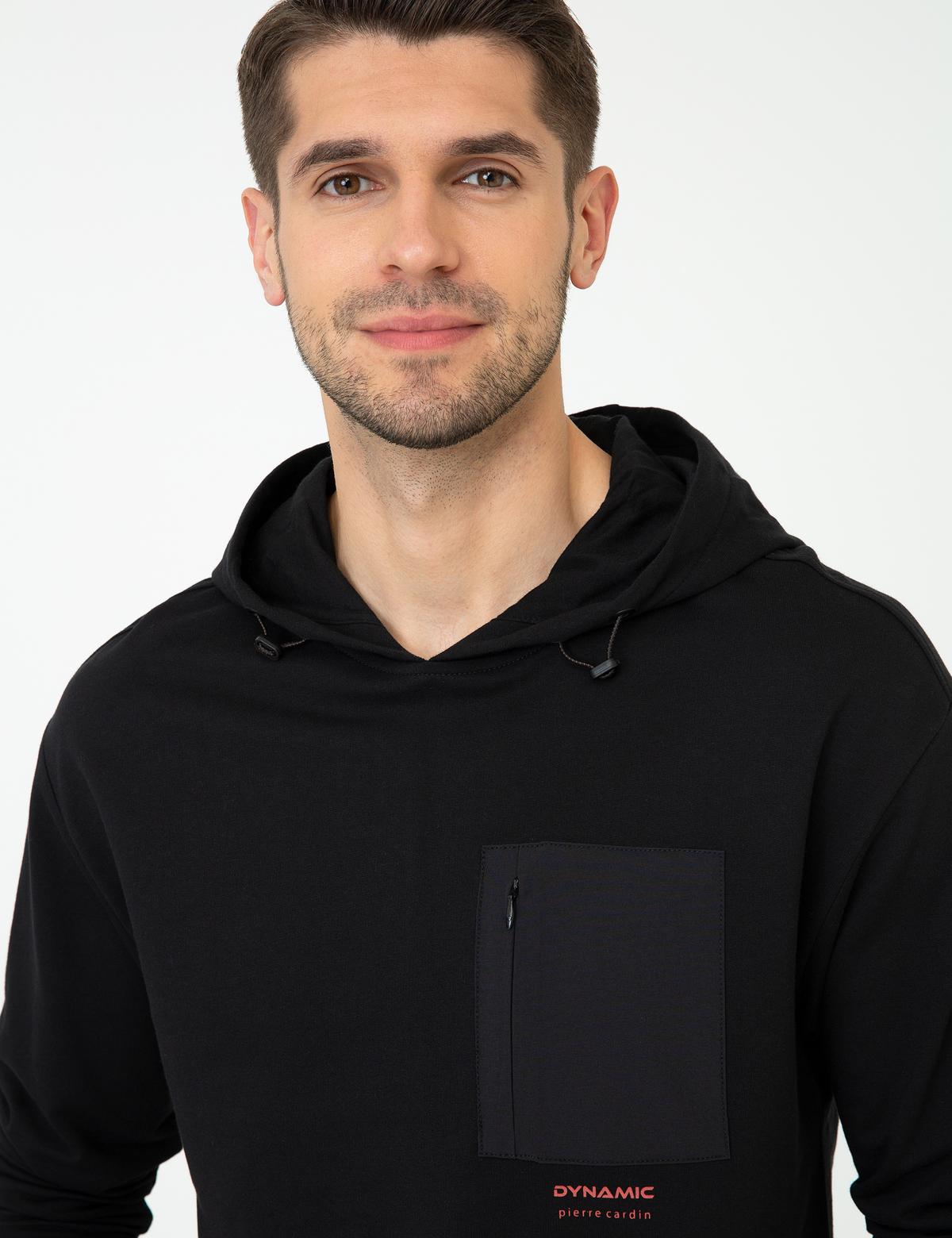 Siyah Comfort Fit Sweatshirt - 50240100045