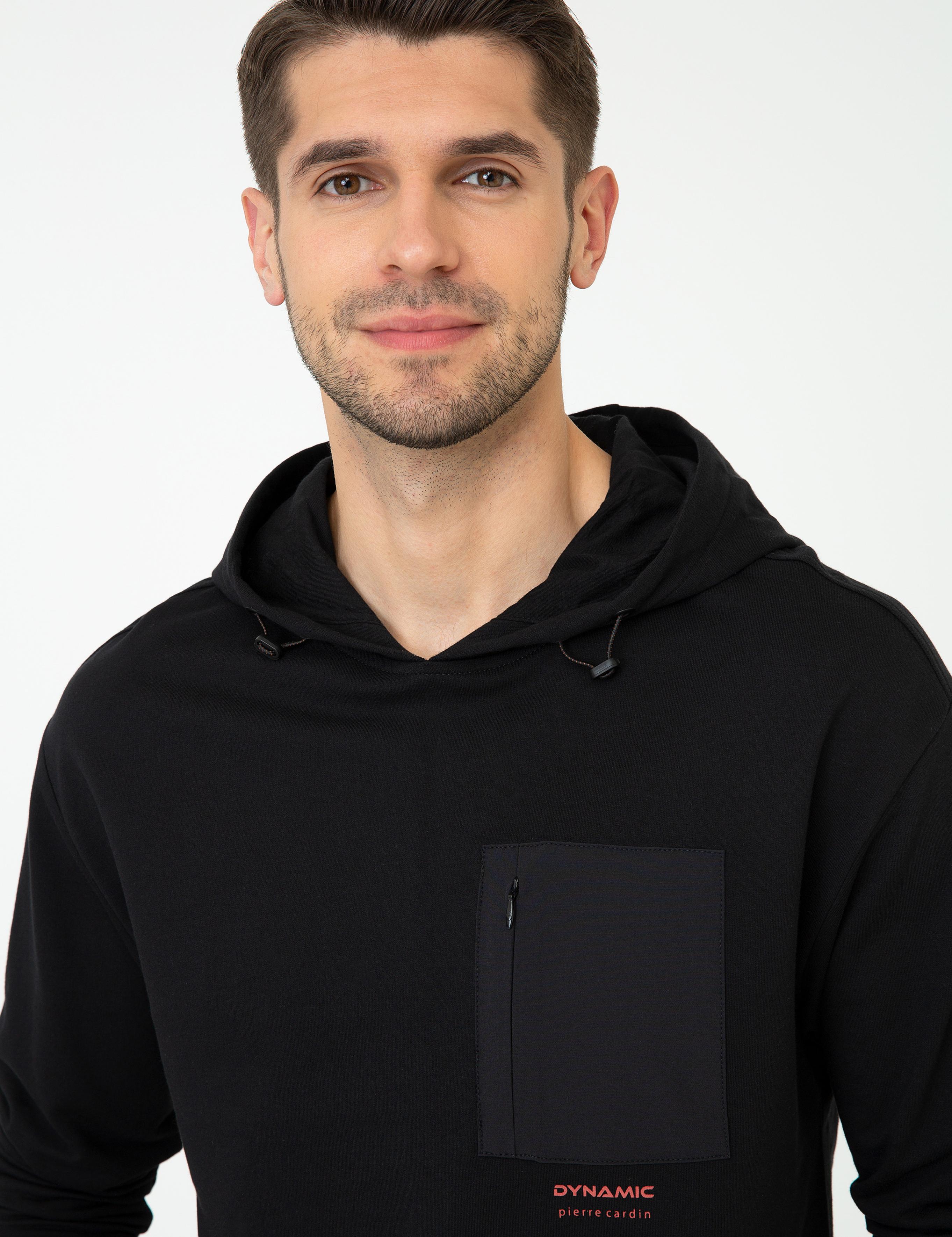 Siyah Comfort Fit Sweatshirt