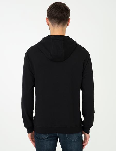 Siyah Comfort Fit Sweatshirt - 50240100045