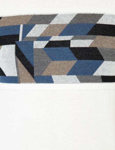 Ekru Slim Fit Bisiklet Yaka Triko Kazak - 50241416009