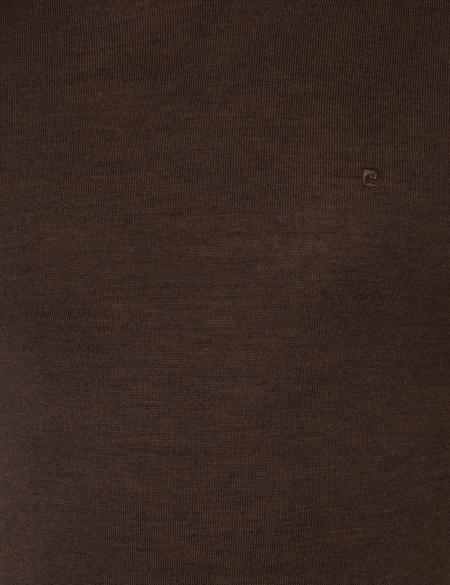 Kahverengi Regular Fit Balıkçı Yaka Yün Karışımlı Basic Triko Kazak - 50237702126