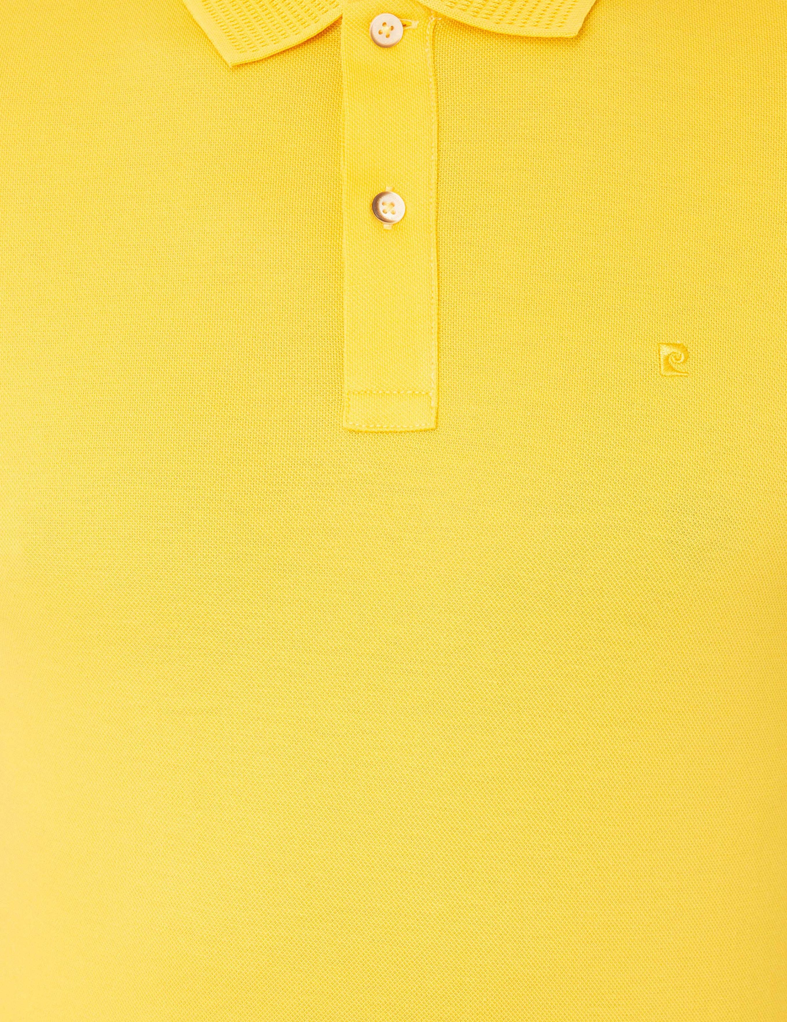 Sarı Slim Fit Polo Yaka Merserize Tişört
